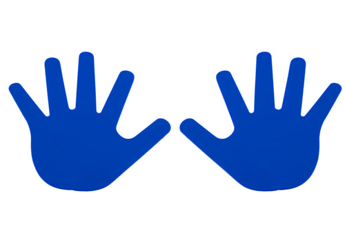 Set van 4 paar handmarkeringen voor de vloer