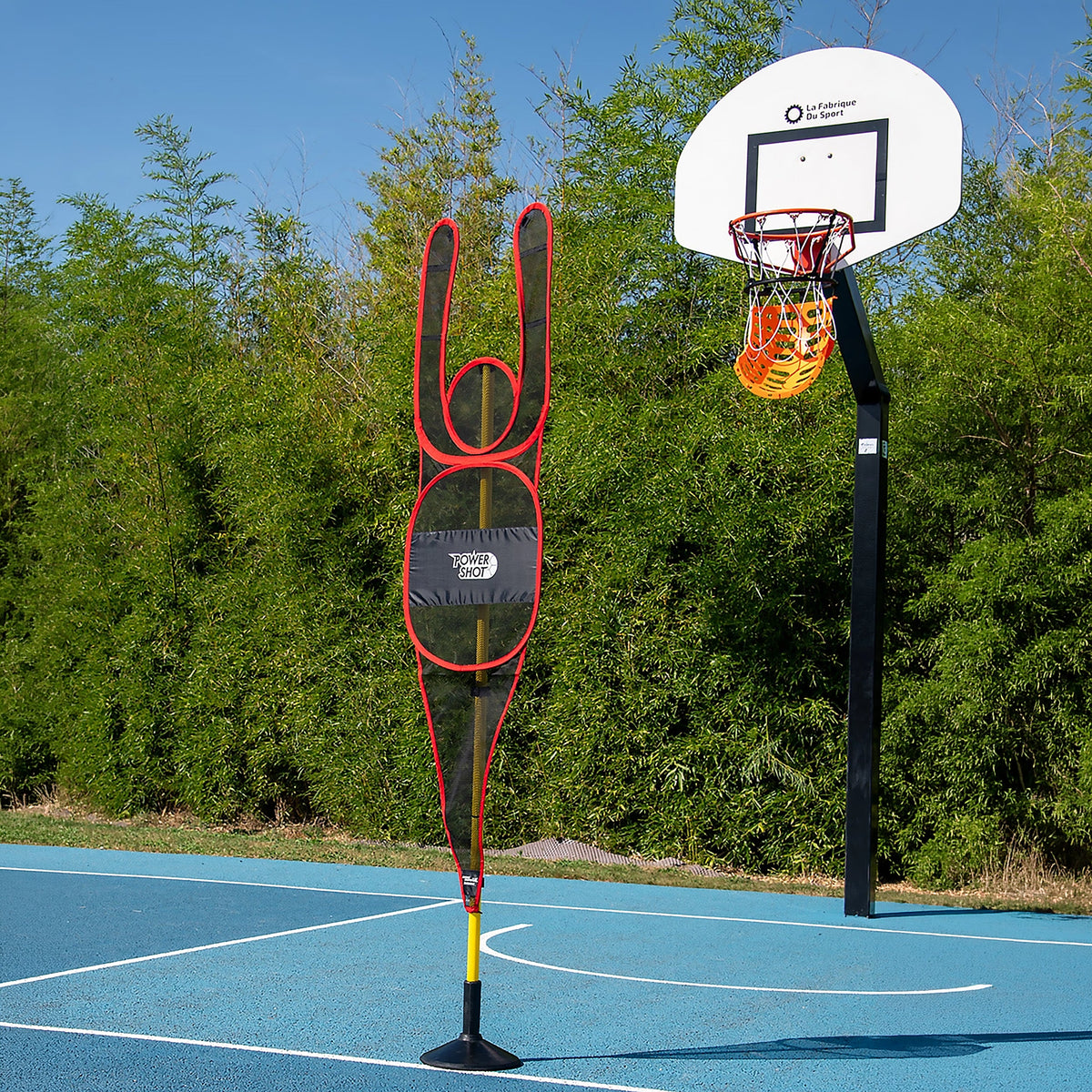 Verstelbare verdedigingspop voor basketbal