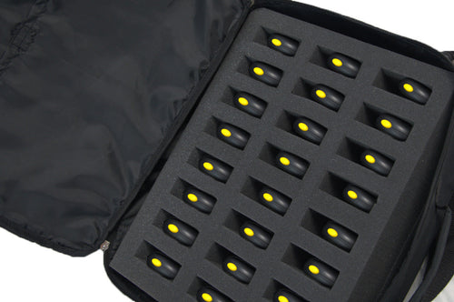 Set of 24 stopwatches with carrying bag