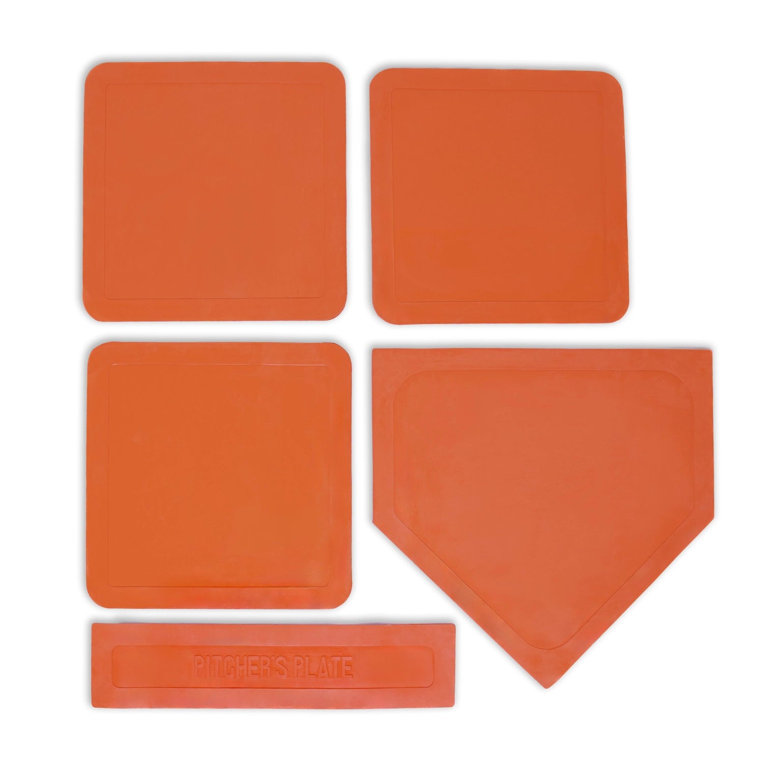 Complete set of rubber baseball bases