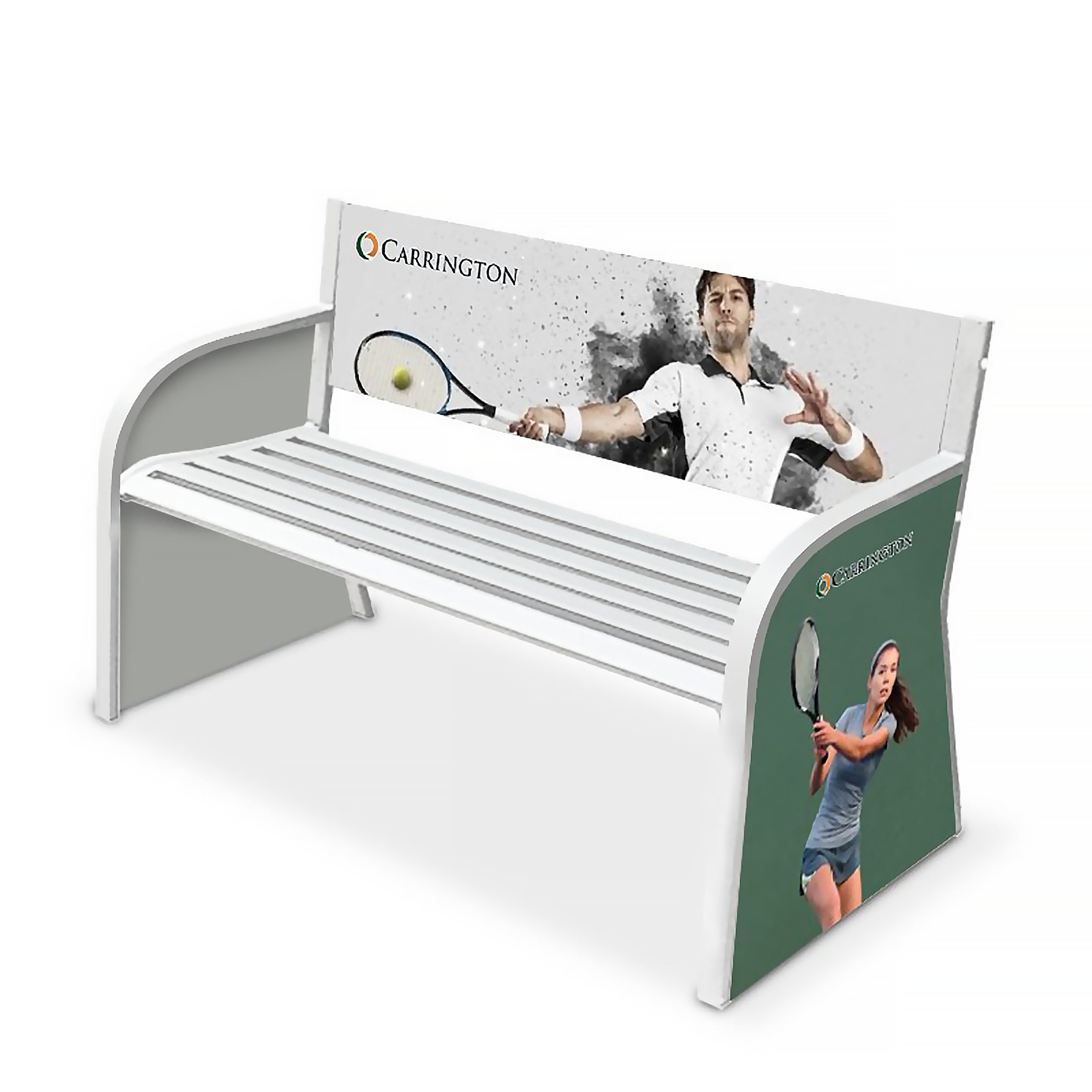 Advertising Tennis Court Bench – Steel