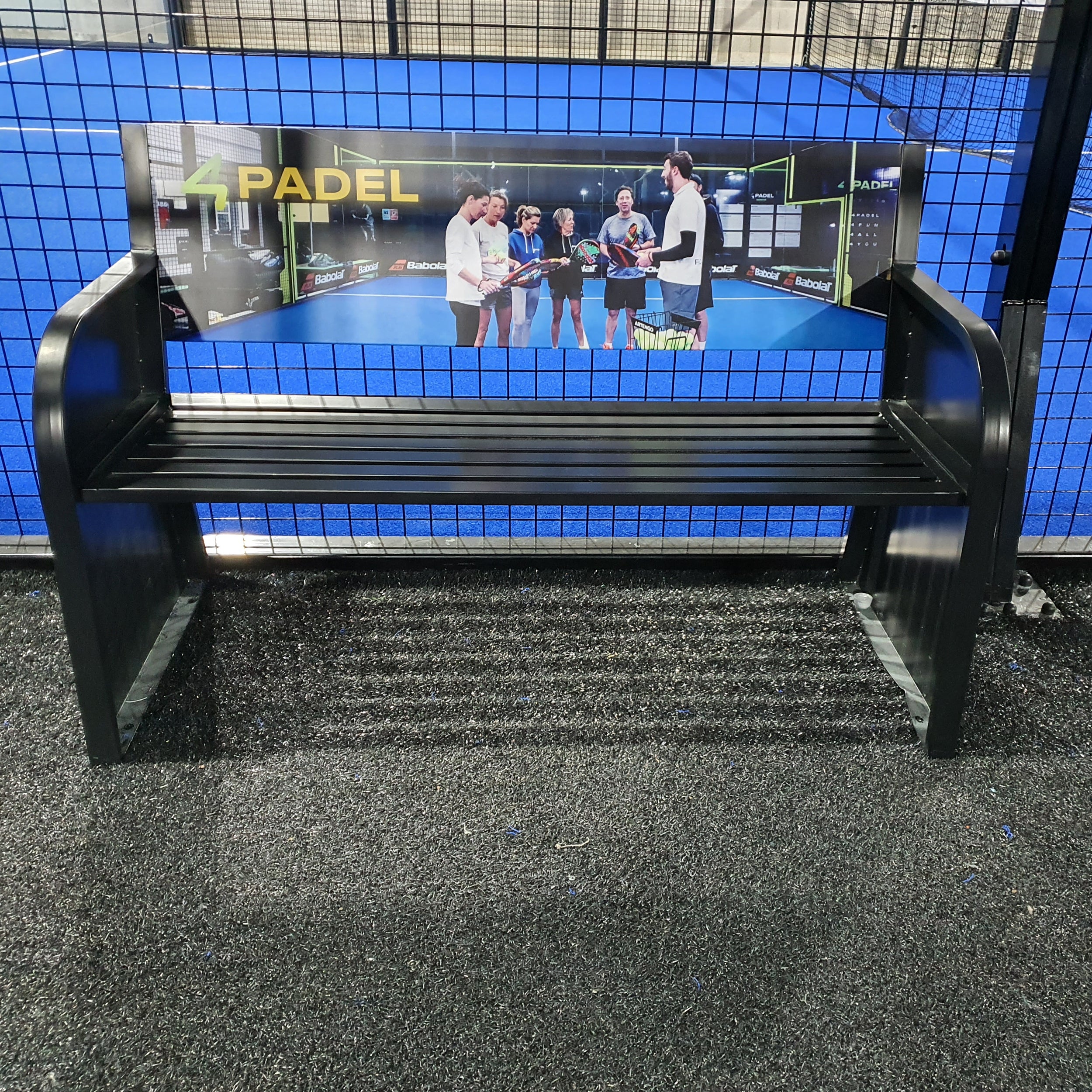 Advertising Tennis Court Bench – Steel