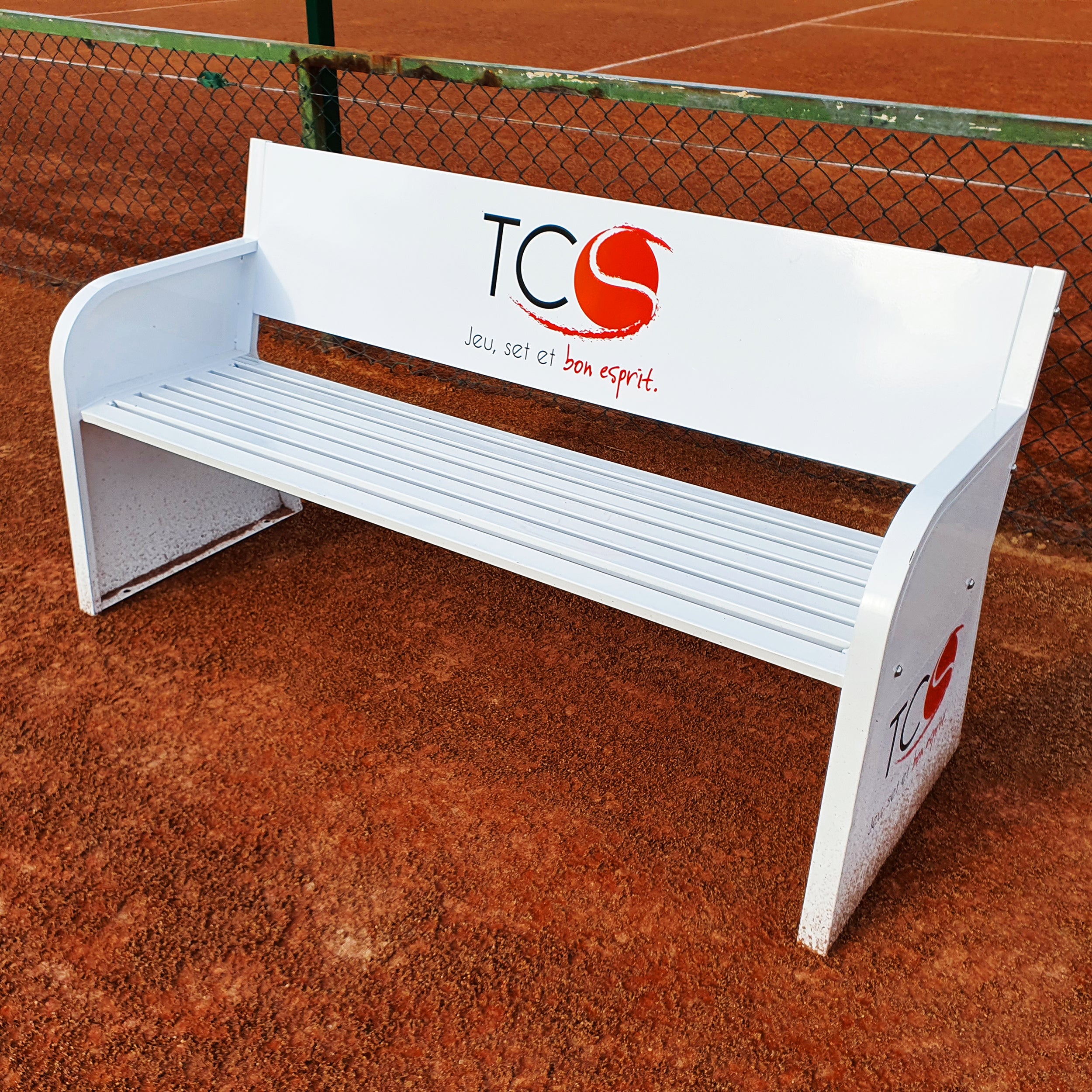 Advertising Tennis Court Bench – Steel
