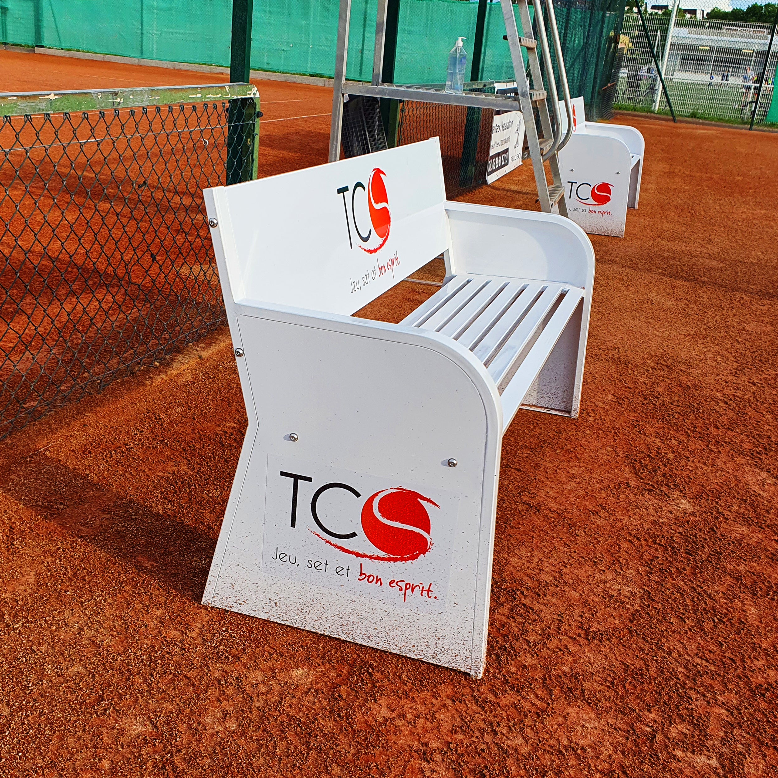 Advertising Tennis Court Bench – Steel