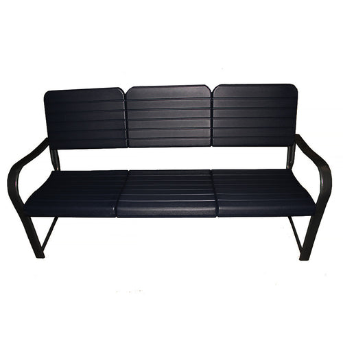Plastic reinforced with steel indoor outdoor bench 3-man