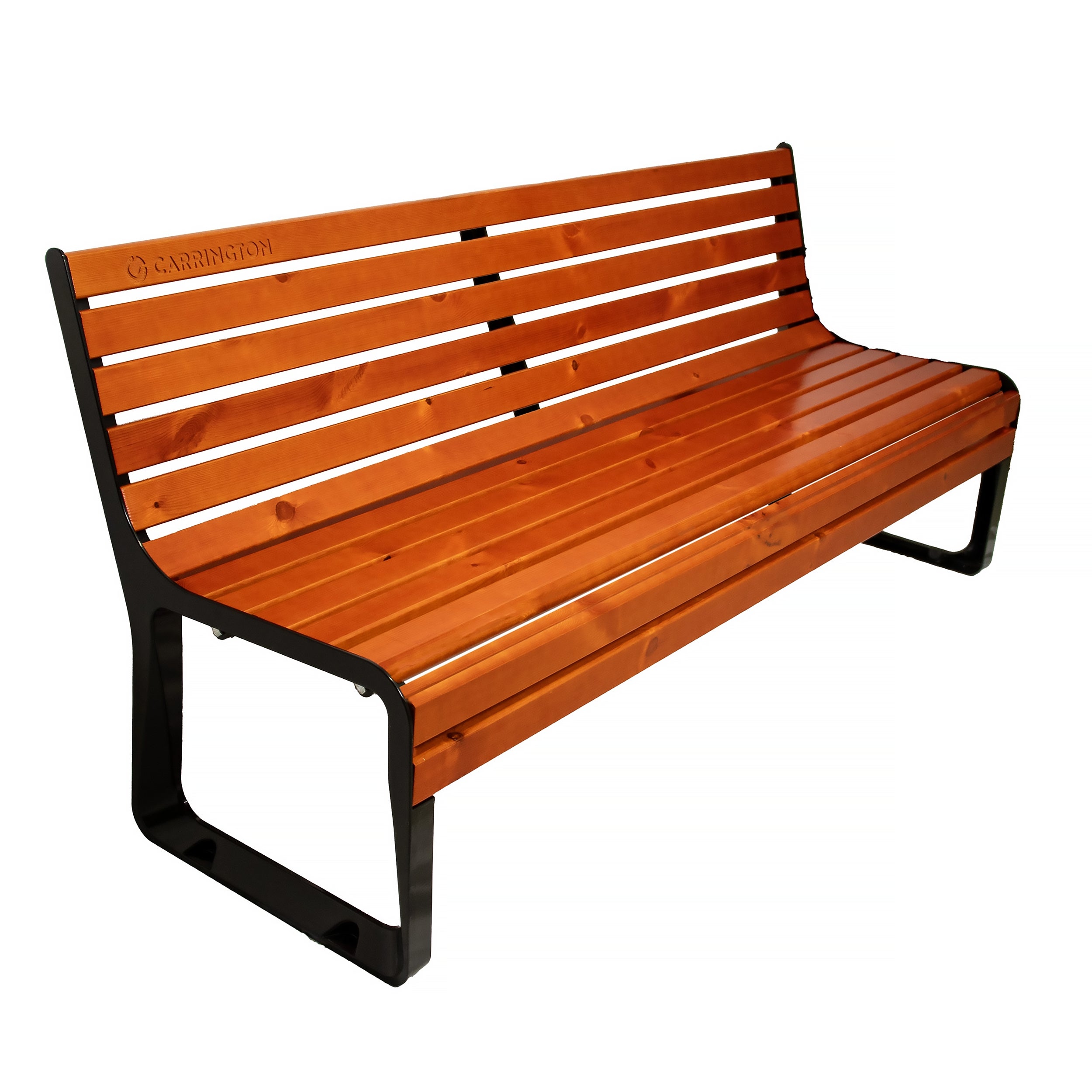 Premium wooden tennis bench with backrest - 196 cm