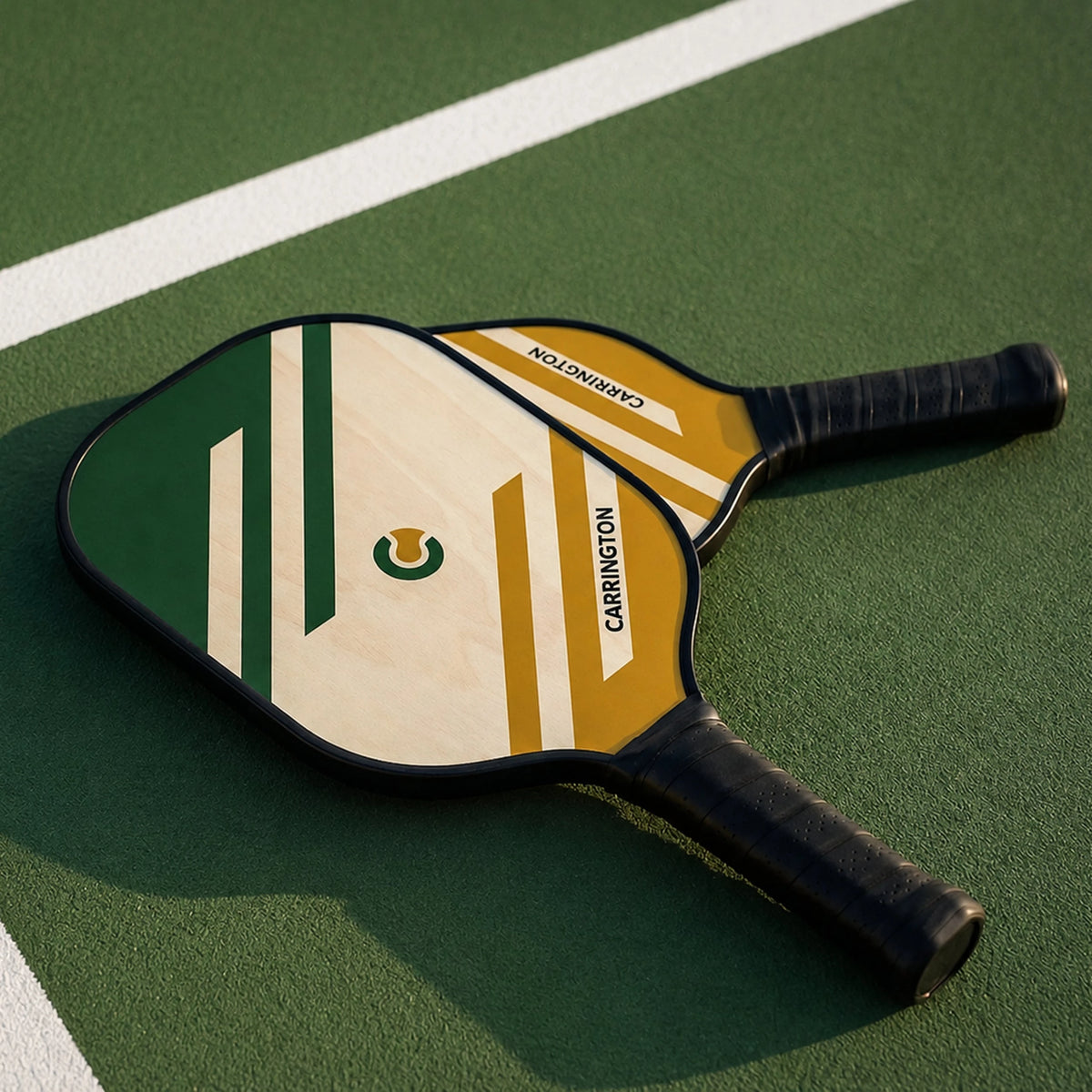 Pickleball - 2 eenvoudige houten paddle-rackets