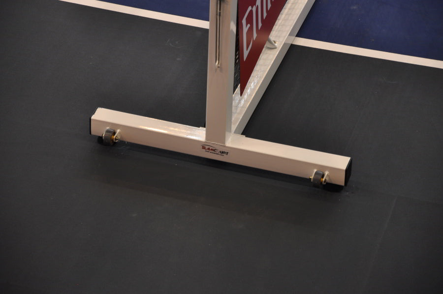 Transportable galvanized steel tennis posts - 80 mm x 80 mm