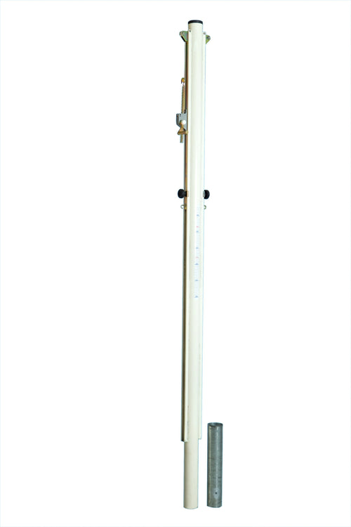 Centrale stalen volleybalpaal - diameter 90mm met hulzen