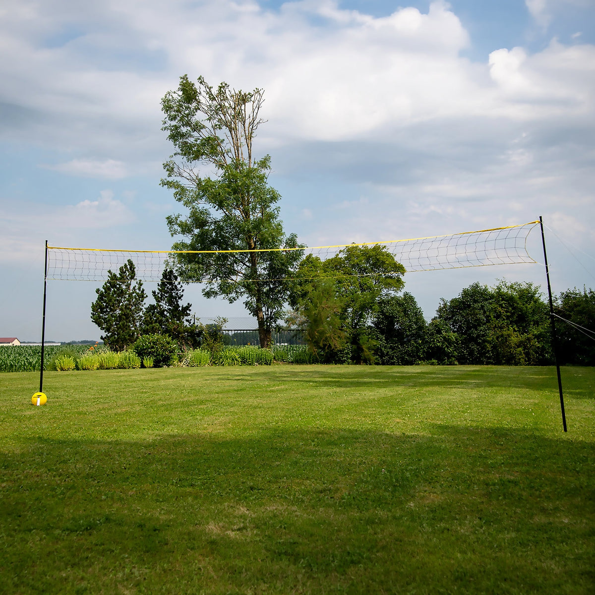 Volleybalset 6m met palen, net, bal en pomp