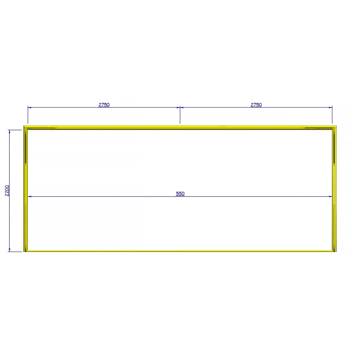 Pair of beach football goals to seal - 5.5m x 2.2m with steel sleeves Powershot