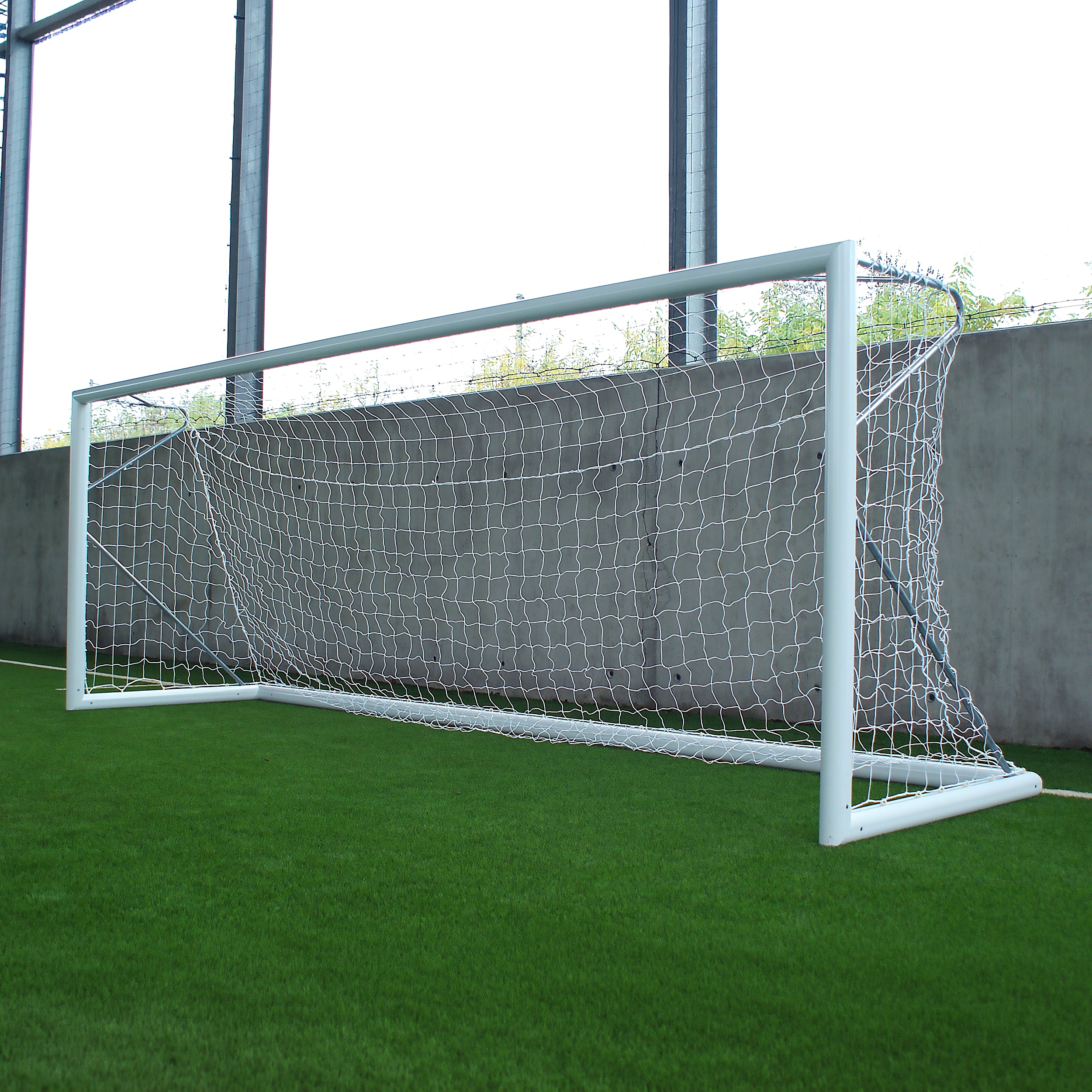 8 a side football goal transportable aluminium - 6 m x 2.1 m Ø80 mm