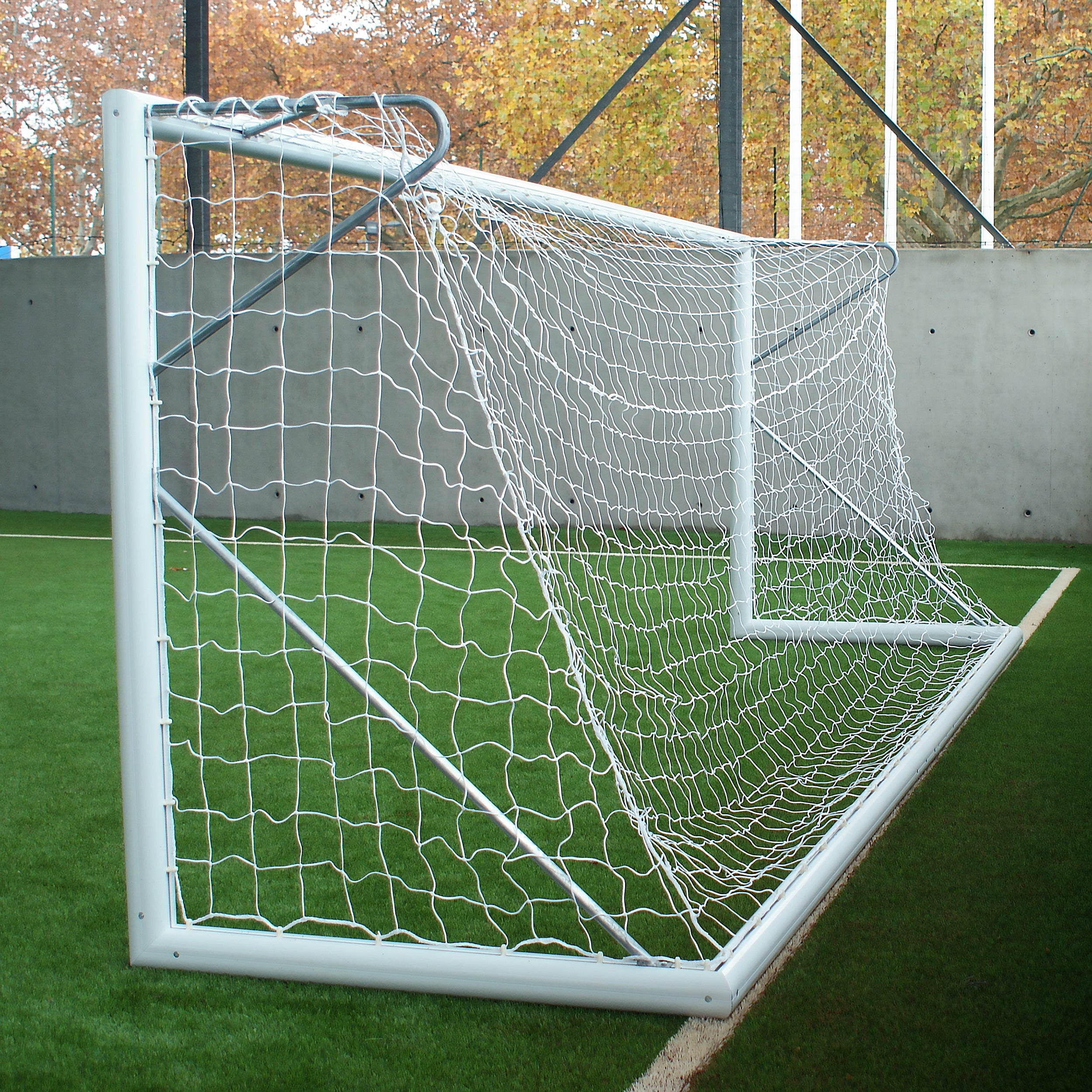 8 a side football goal transportable aluminium - 6 m x 2.1 m Ø80 mm