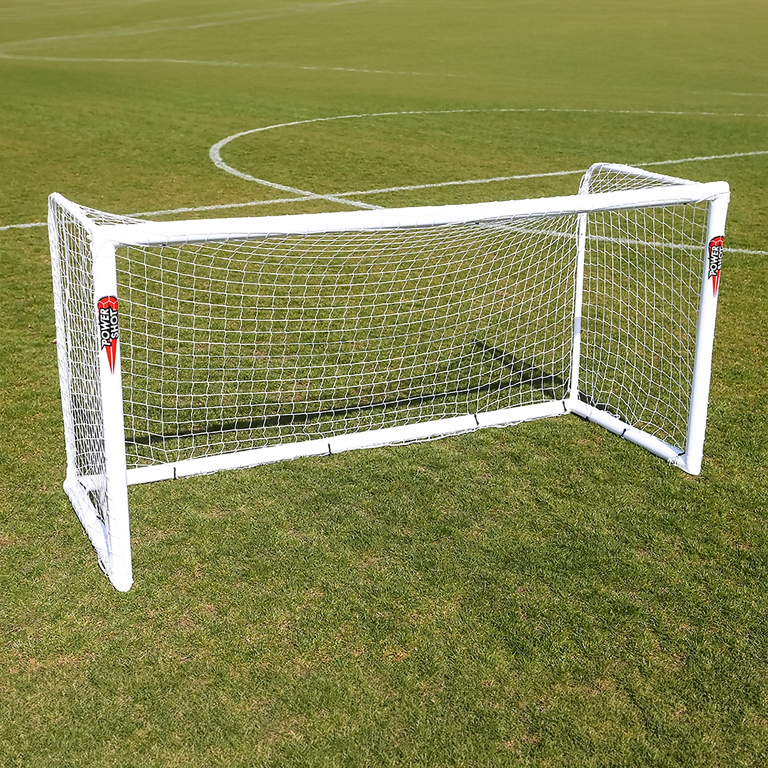 STADIUM Football goal - 2.4m x 1.6m - uPVC - White