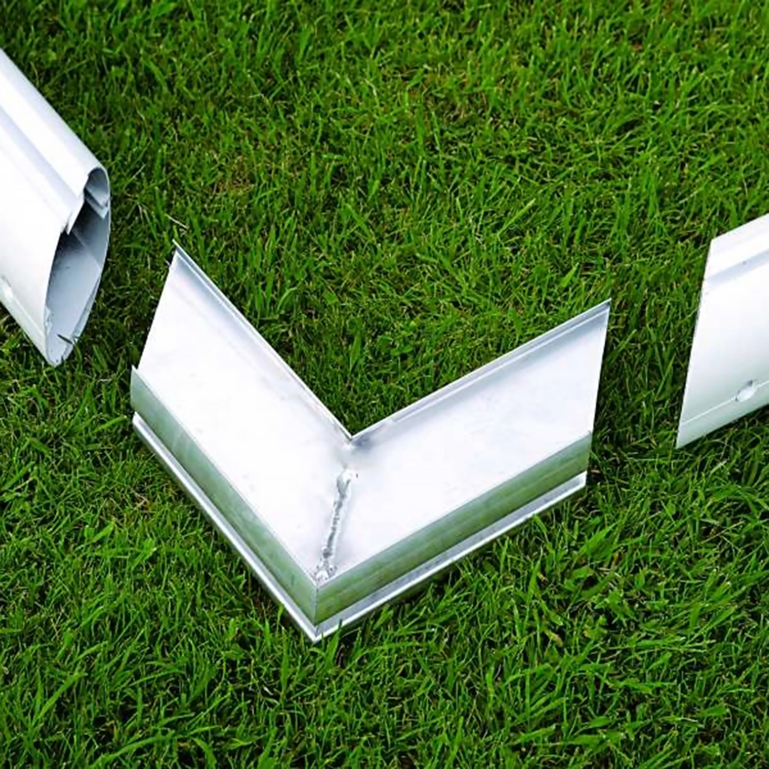 Full-Size Socketed Aluminium Football Goal - 7.32m x 2.44m