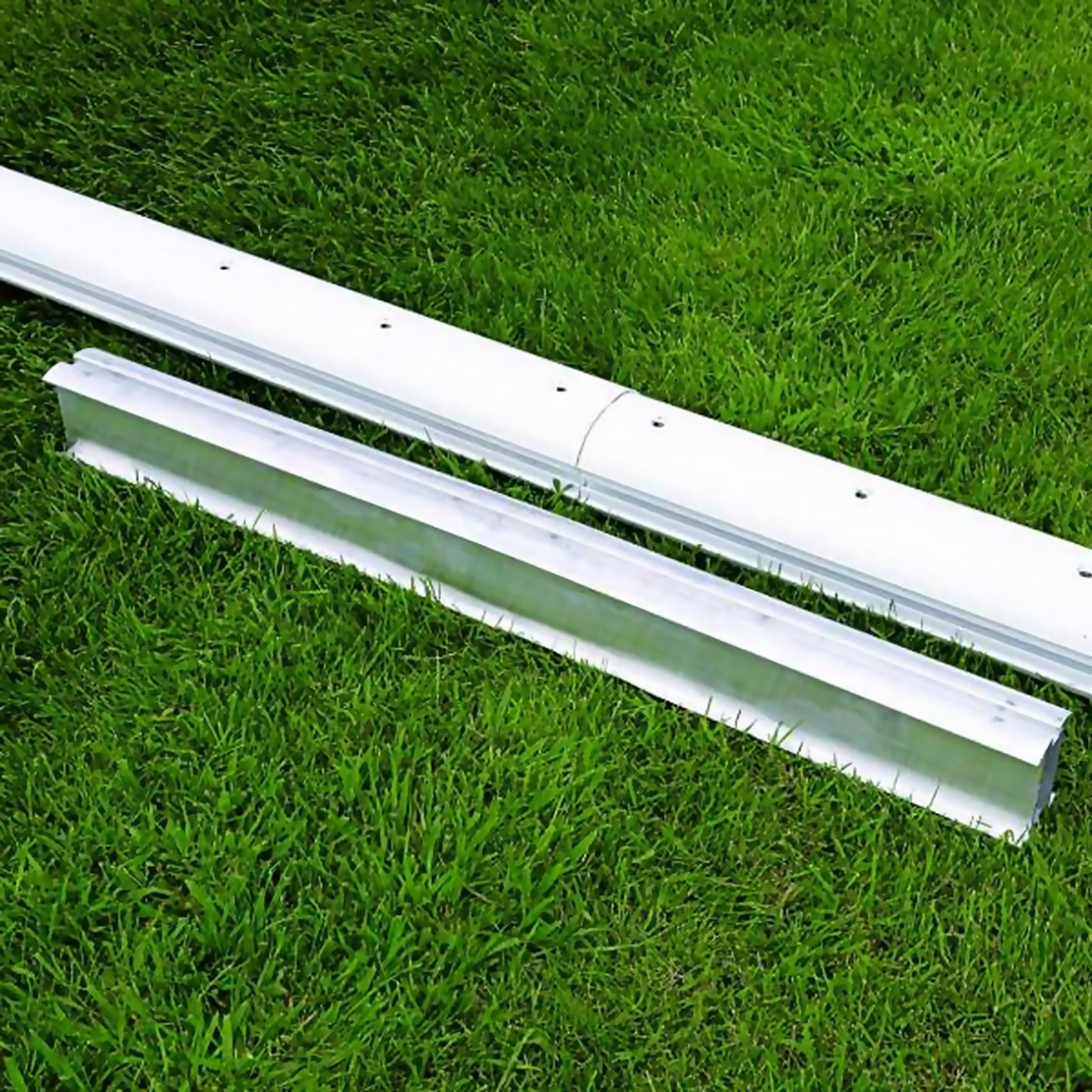 Full-Size Socketed Aluminium Football Goal - 7.32m x 2.44m