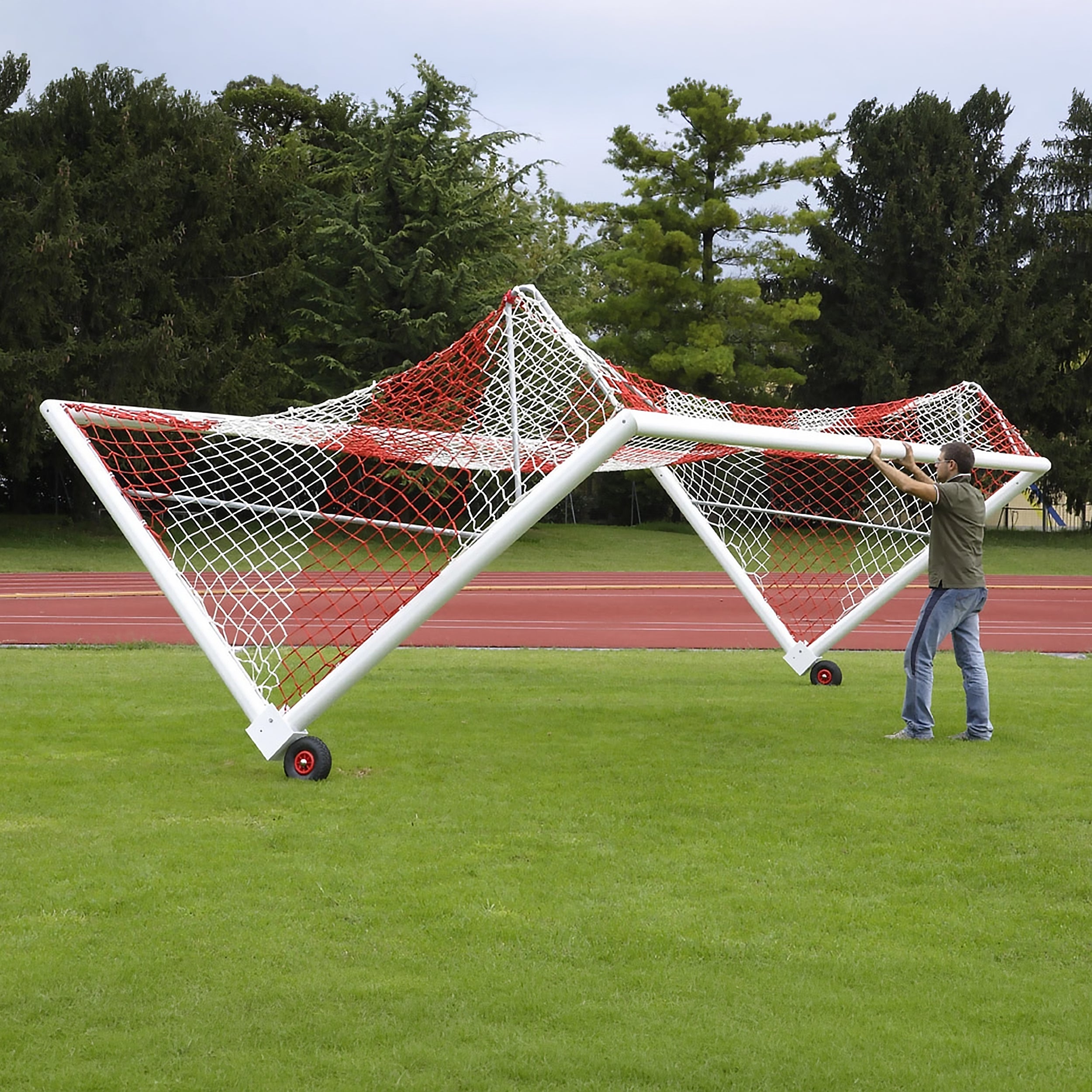 Pair of goal wheels for - 120mm x 100mm posts