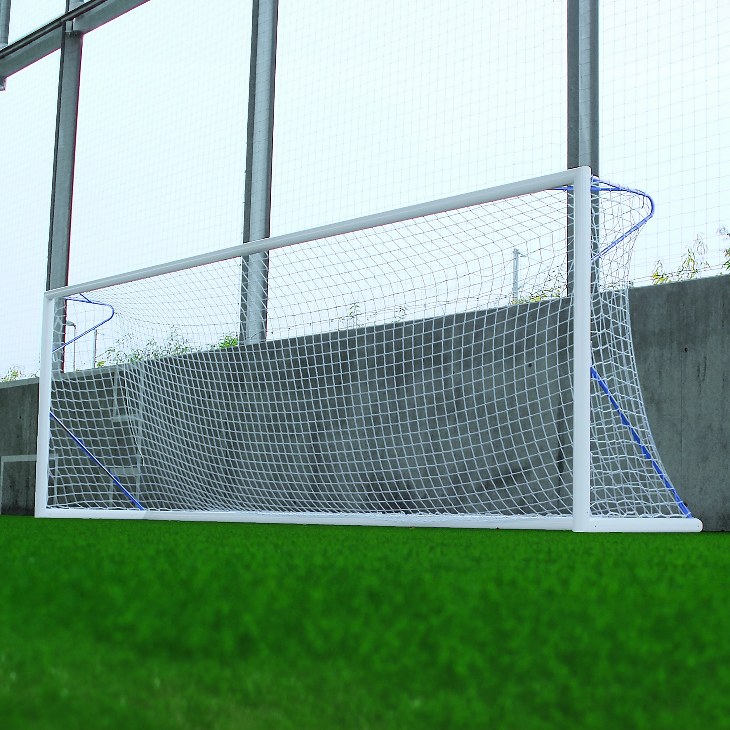 8 a side football goal transportable aluminium - 6 m x 2.1 m Ø80 mm