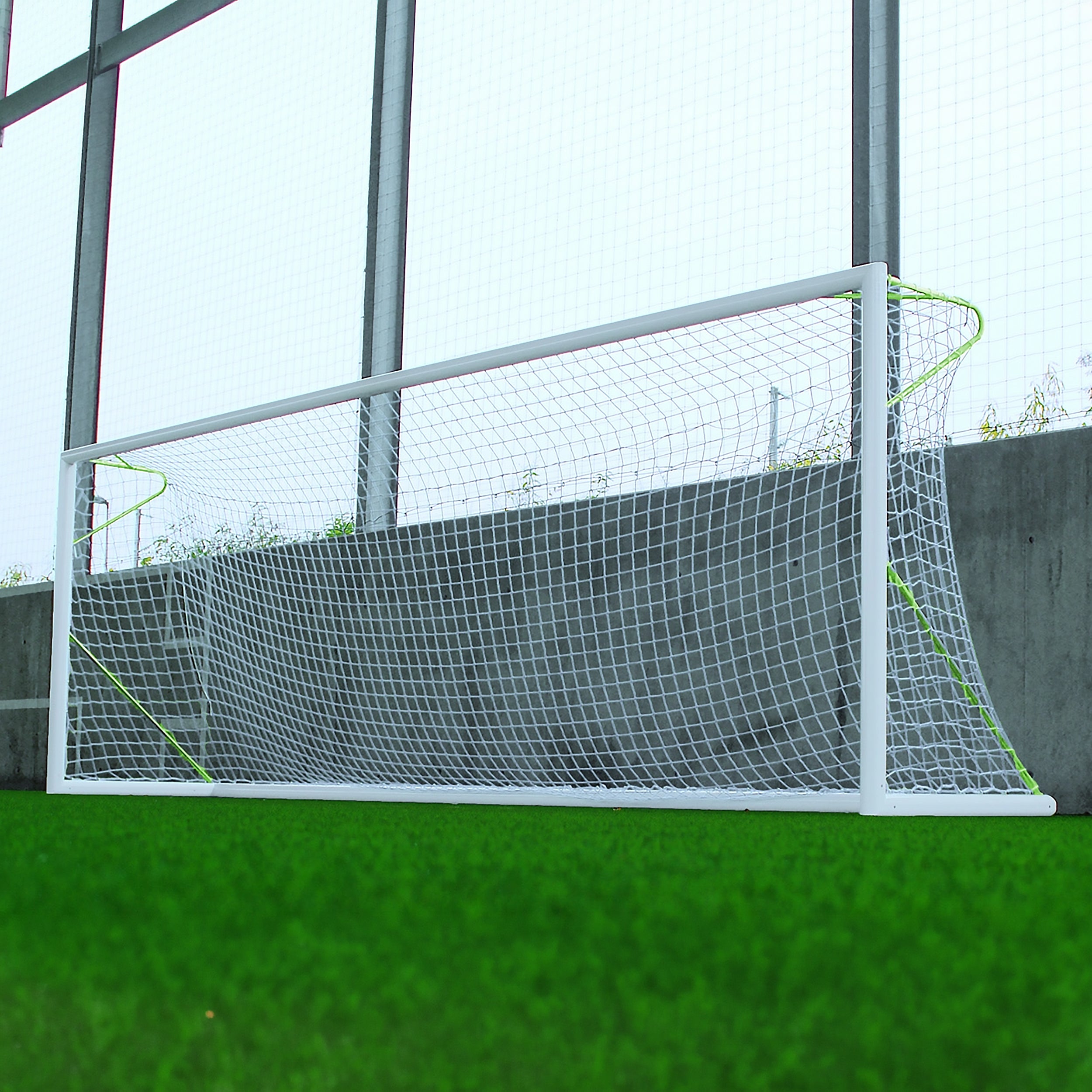 8 a side football goal transportable aluminium - 6 m x 2.1 m Ø80 mm