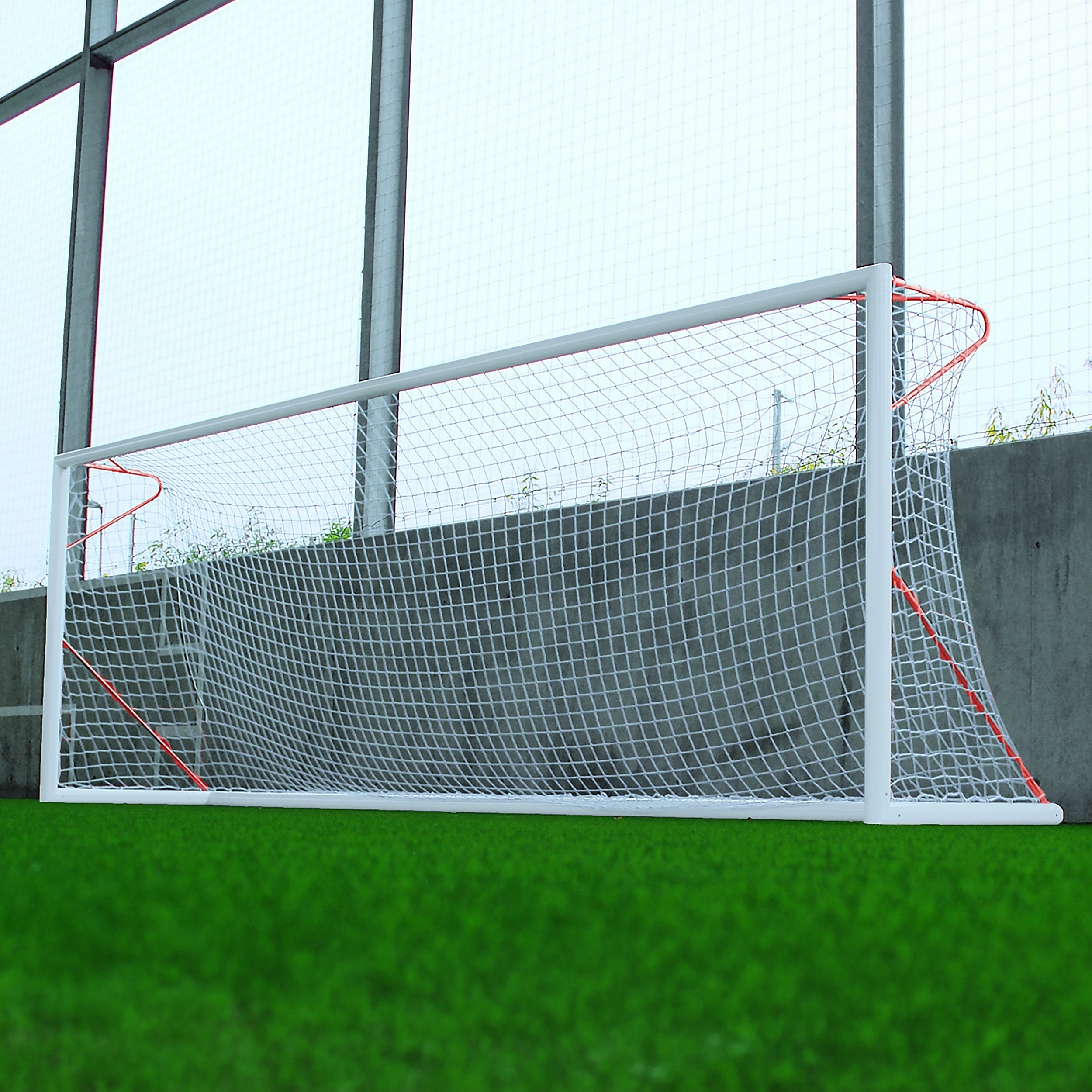 8 a side football goal transportable aluminium - 6 m x 2.1 m Ø80 mm