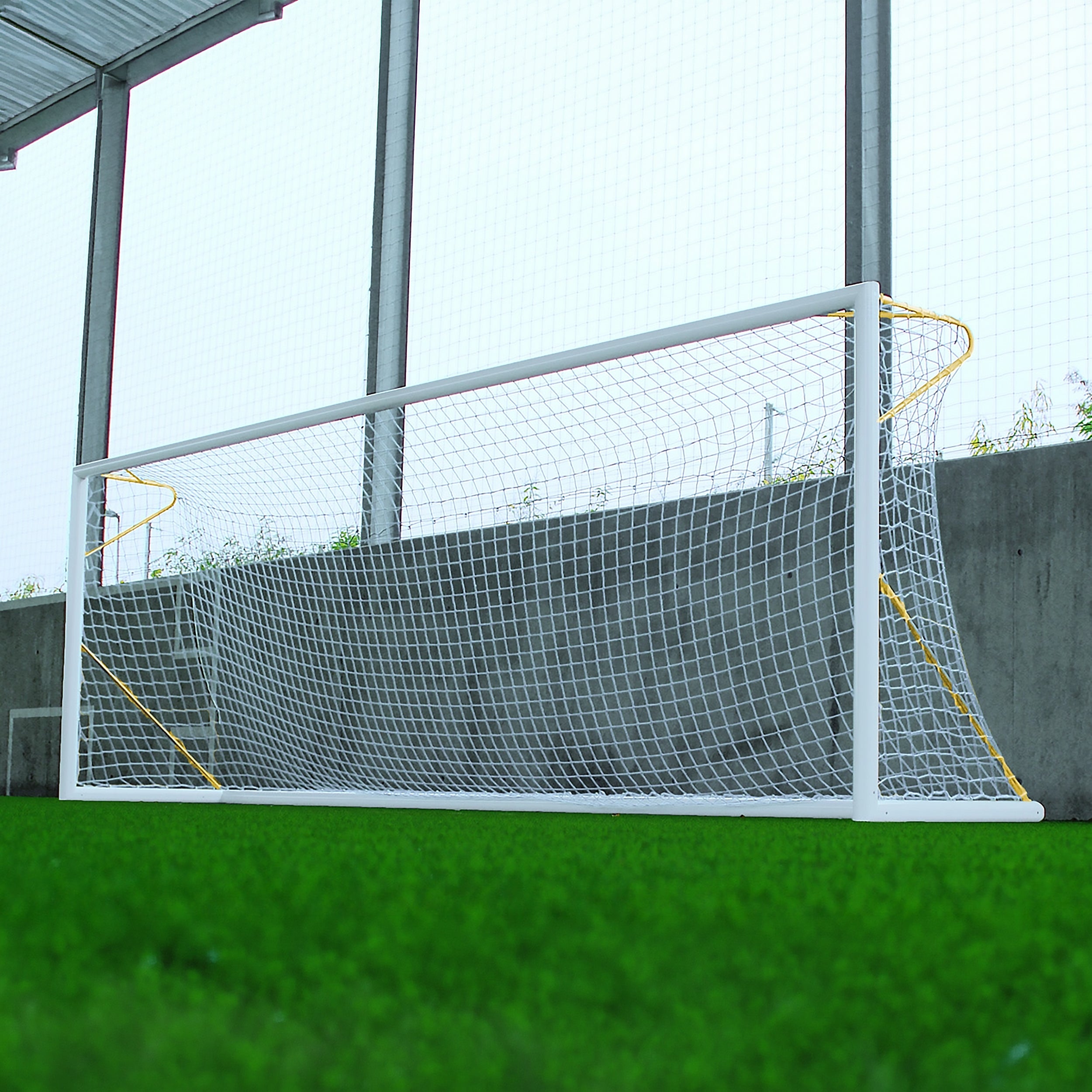 8 a side football goal transportable aluminium - 6 m x 2.1 m Ø80 mm
