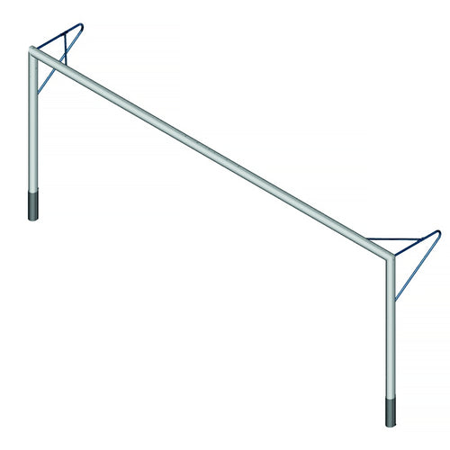 Socketed Football Goal - 6m x 2.1m - Aluminium
