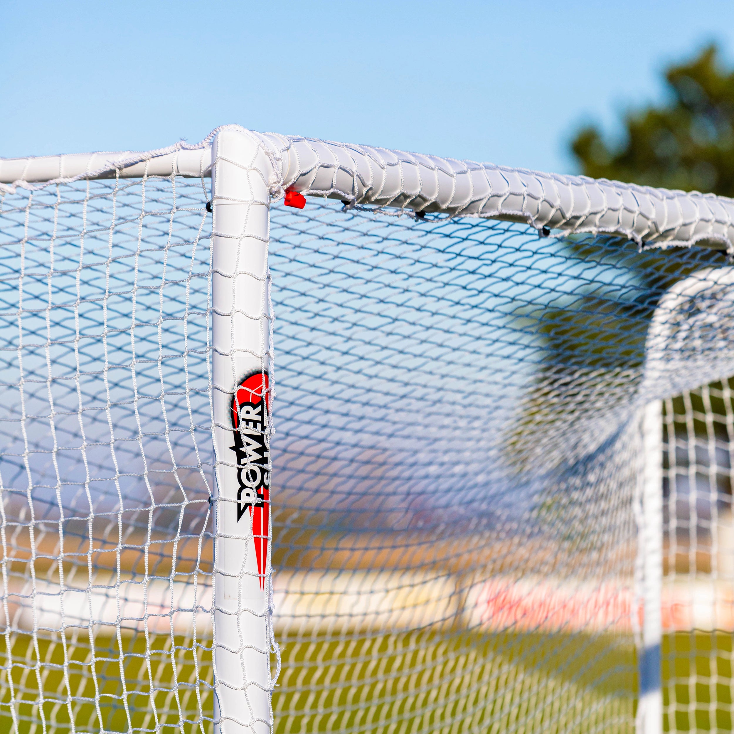 STADIUM Football Goal - 3m x 2m - uPVC - White