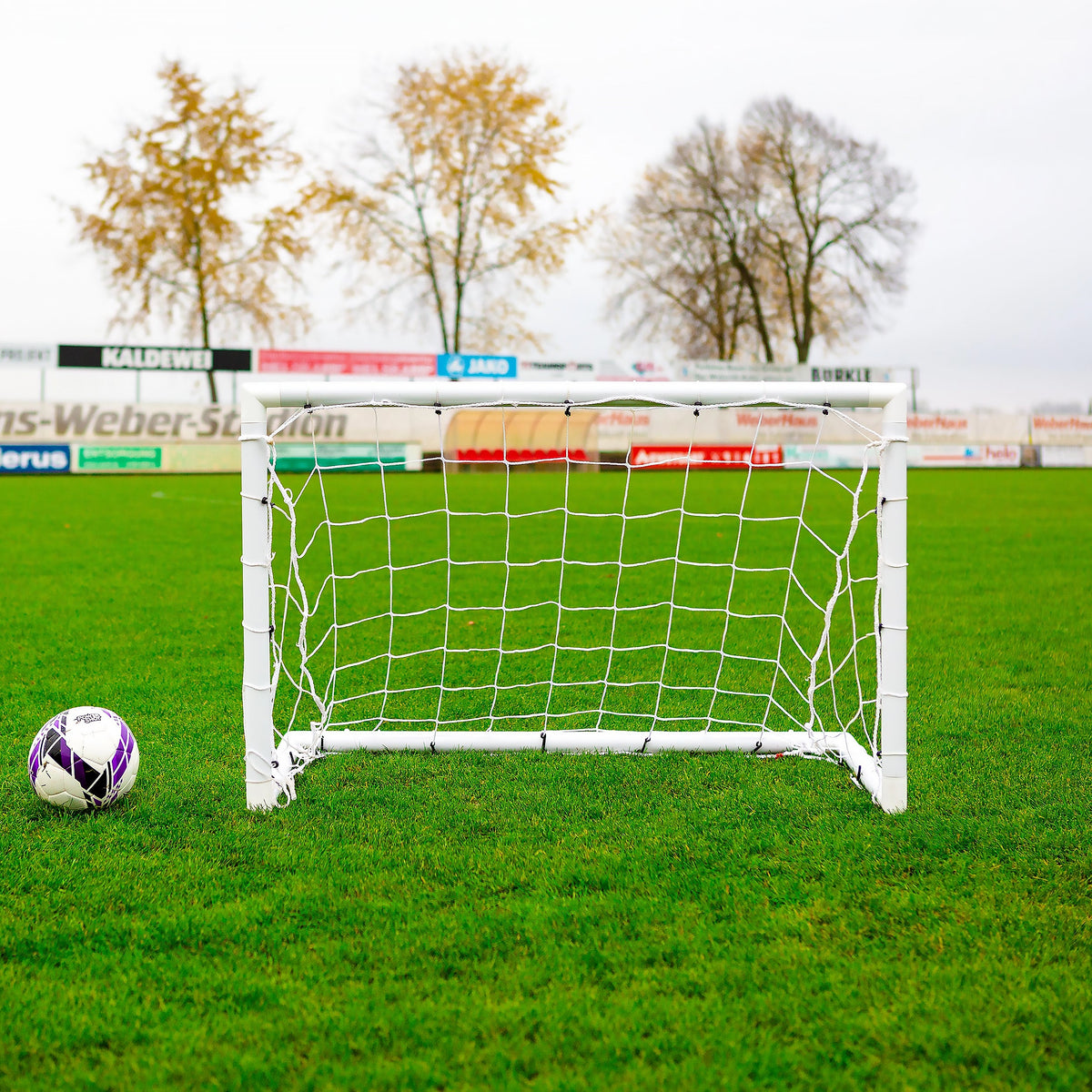 Football goal - 1.2m x 0.8m - uPVC white Powershot