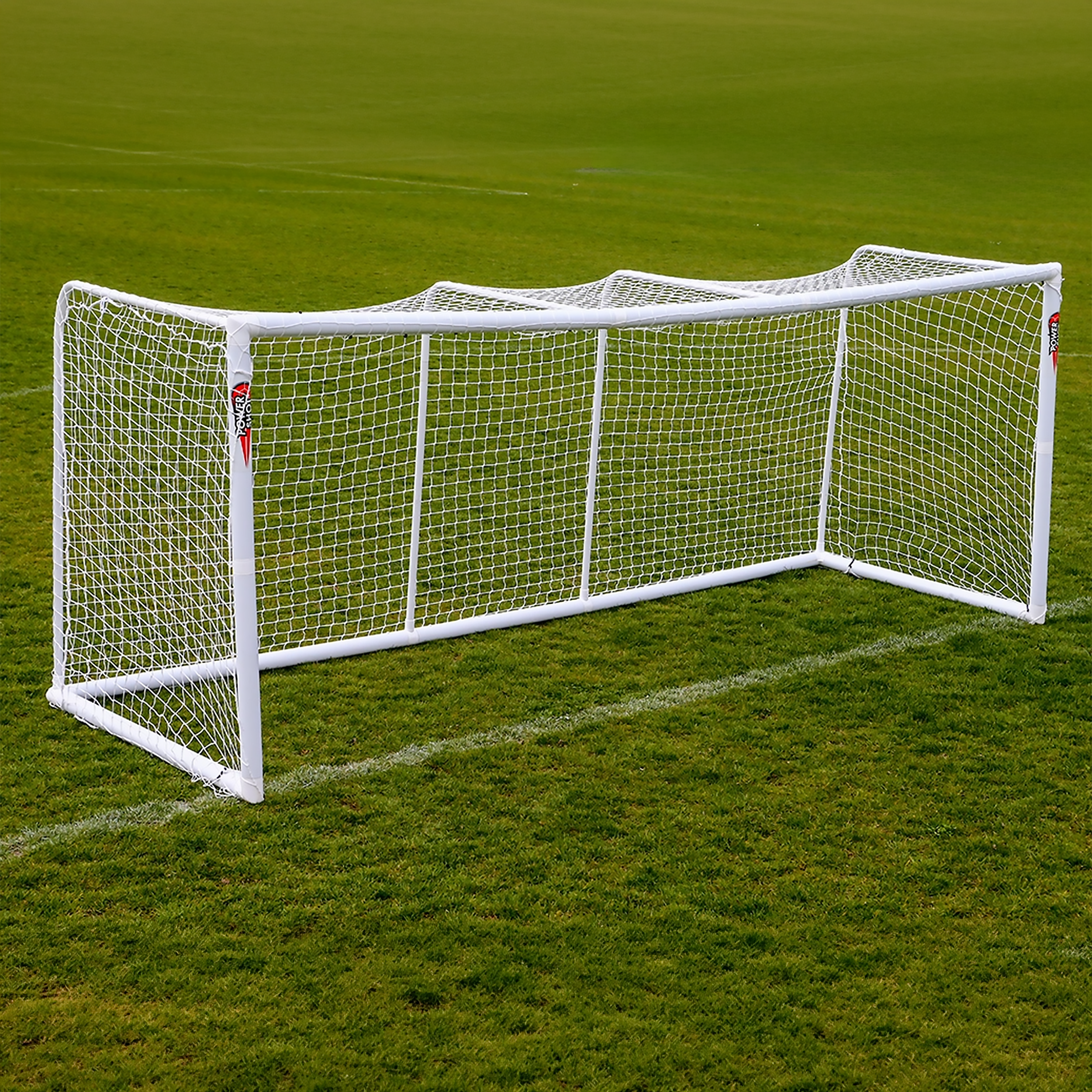 STADIUM Modular football goal - 4m x 1.5m and 3m x 1.5m - uPVC - White