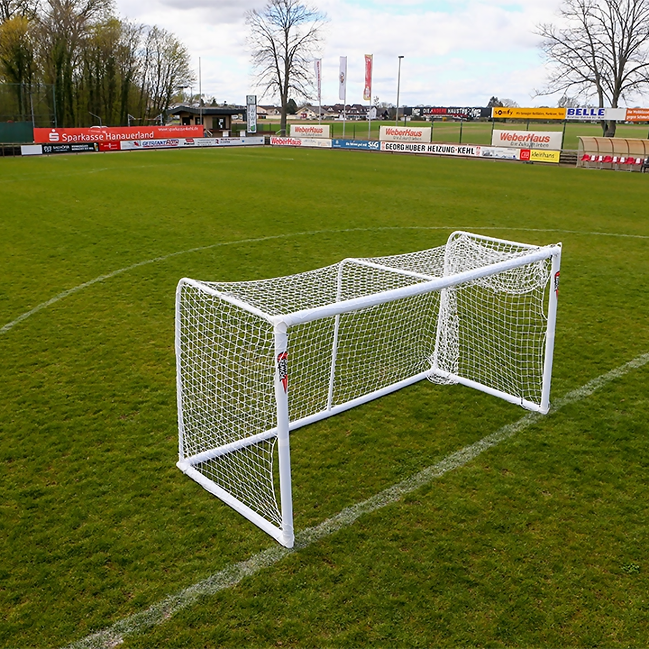 STADIUM Modular football goal - 4m x 1.5m and 3m x 1.5m - uPVC - White