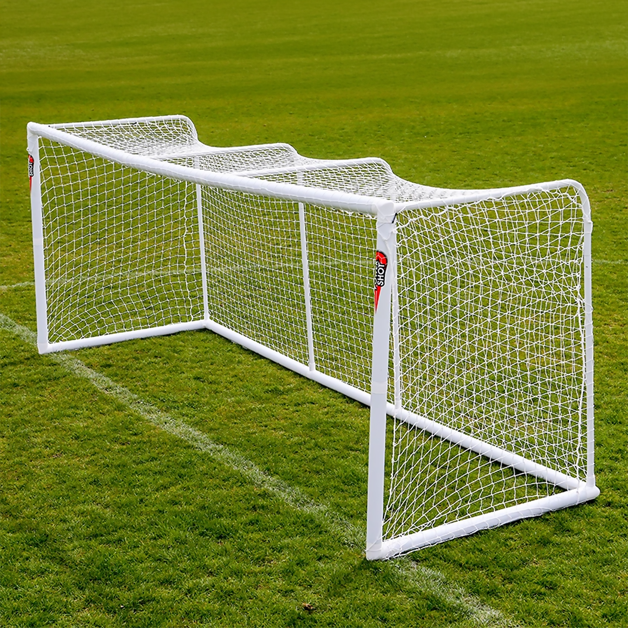 STADIUM Modular football goal - 4m x 1.5m and 3m x 1.5m - uPVC - White