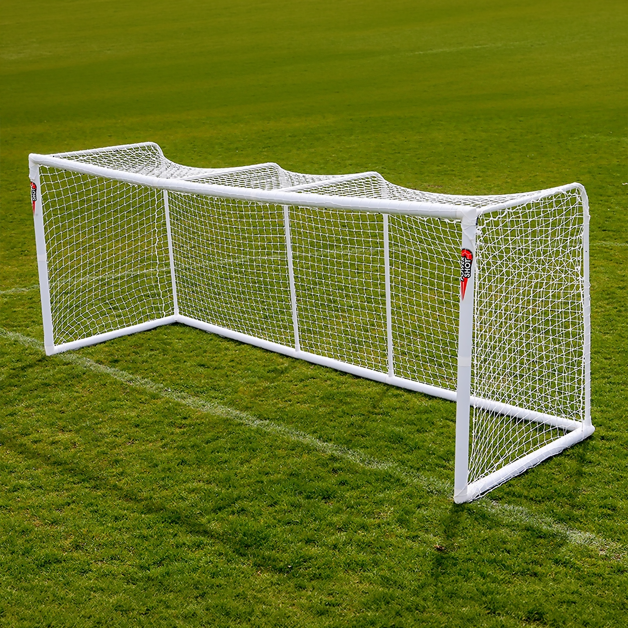STADIUM Modular football goal - 4m x 1.5m and 3m x 1.5m - uPVC - White