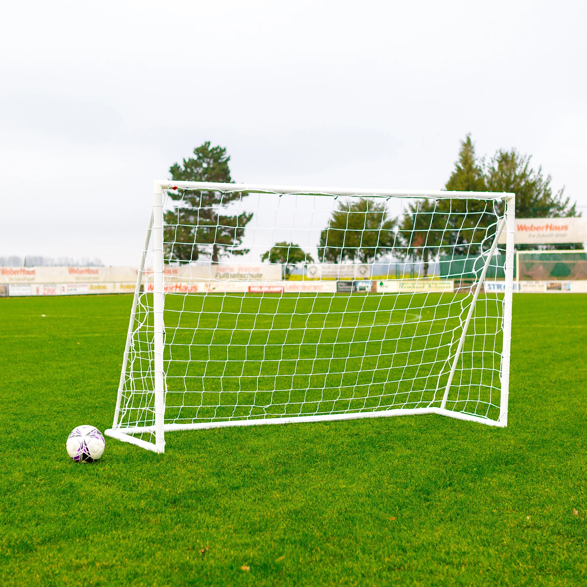 Football goal - 2.4m x 1.5m - uPVC white
