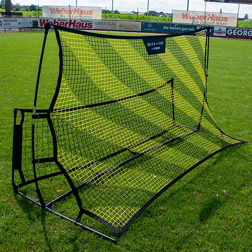 Football trainer two sided rebound net with ball
