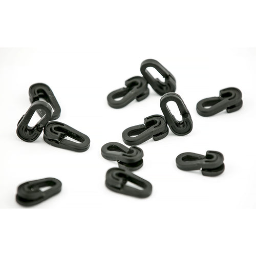 Set of 40 black net clips
