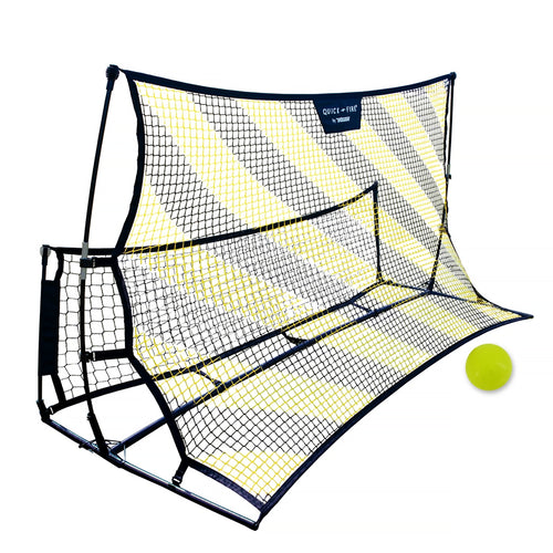 Football trainer two sided rebound net with ball