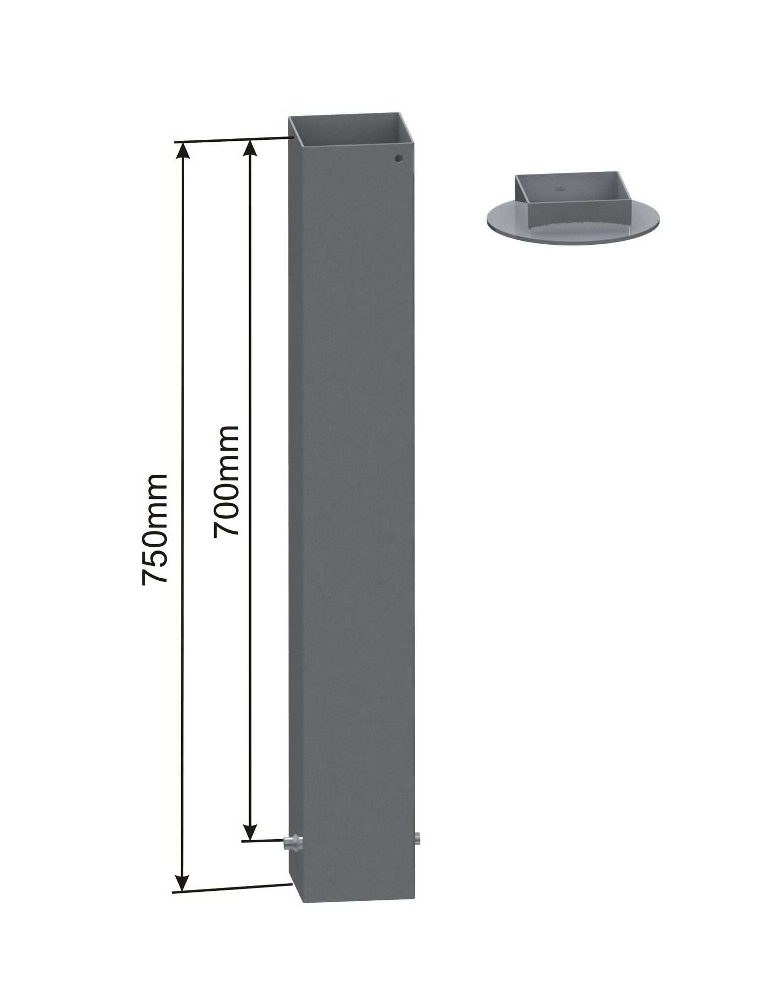 Image du produit : Attachment sleeves for basketball goal - 100 x 100 m