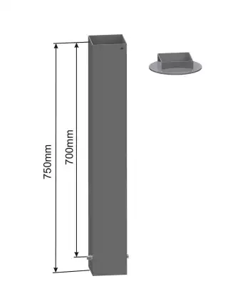 Attachment sleeves for basketball goal - 100 x 100 m