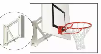 Basketball hoop - wall-mounted & adjustable - At home or in the sports hall!