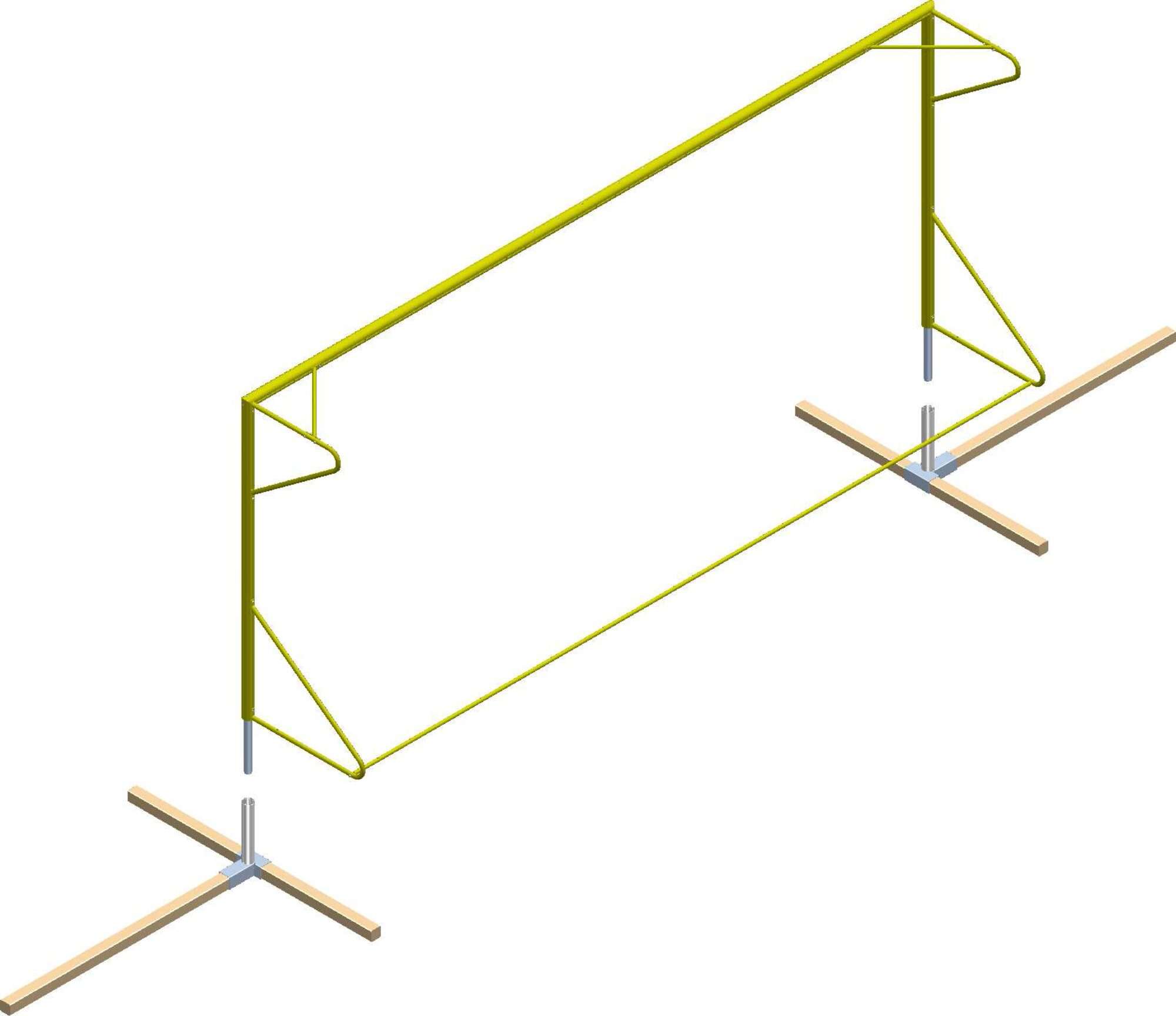 Image du produit : Beach Soccer goals with sockets 5.5x2.2m - pair