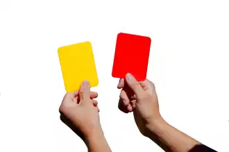 Pair of referee cards
