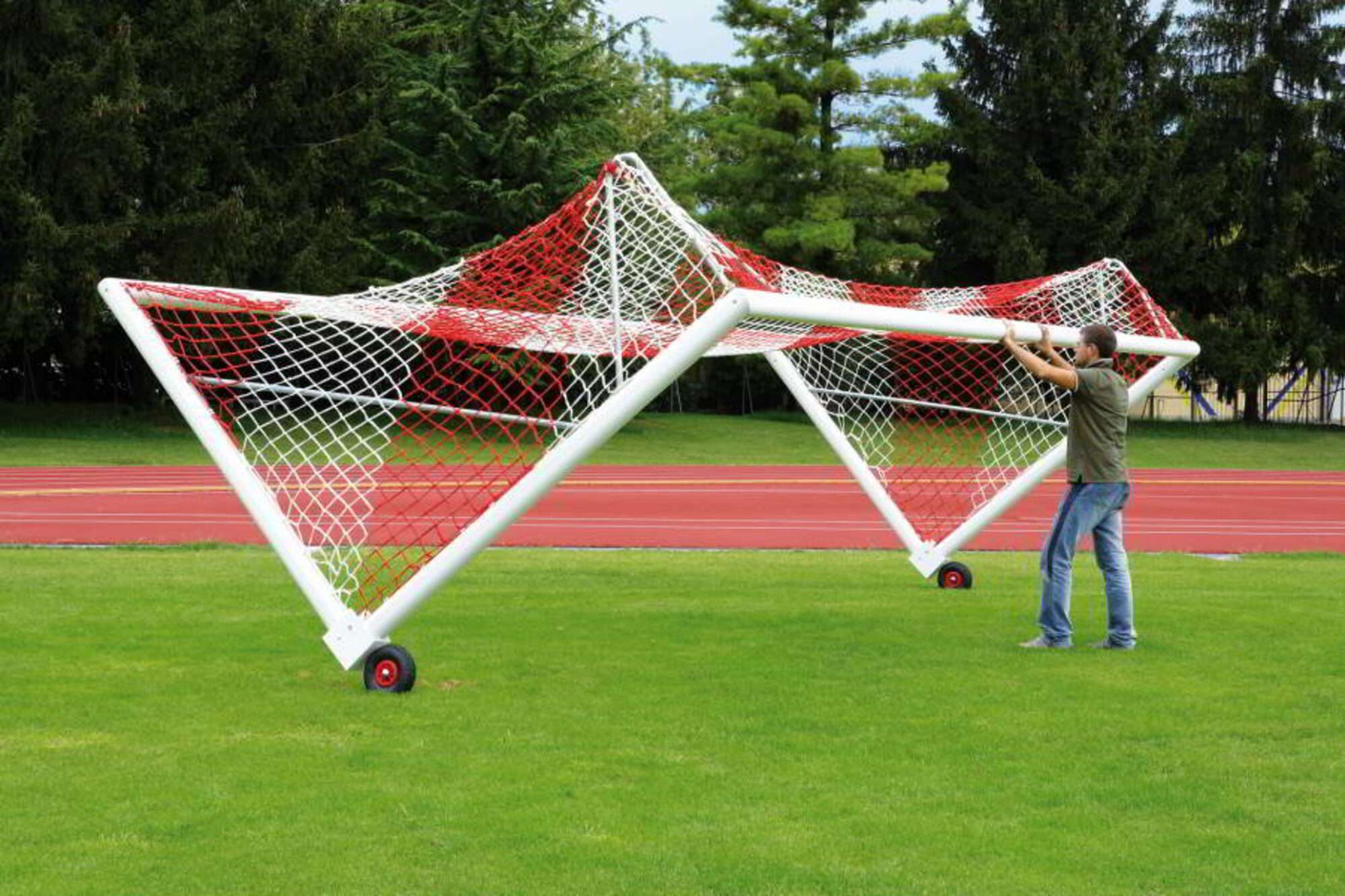 Image du produit : 11-a-side soccer goal - Transportable - Aluminium - PROFESSIONAL - Choice of colors