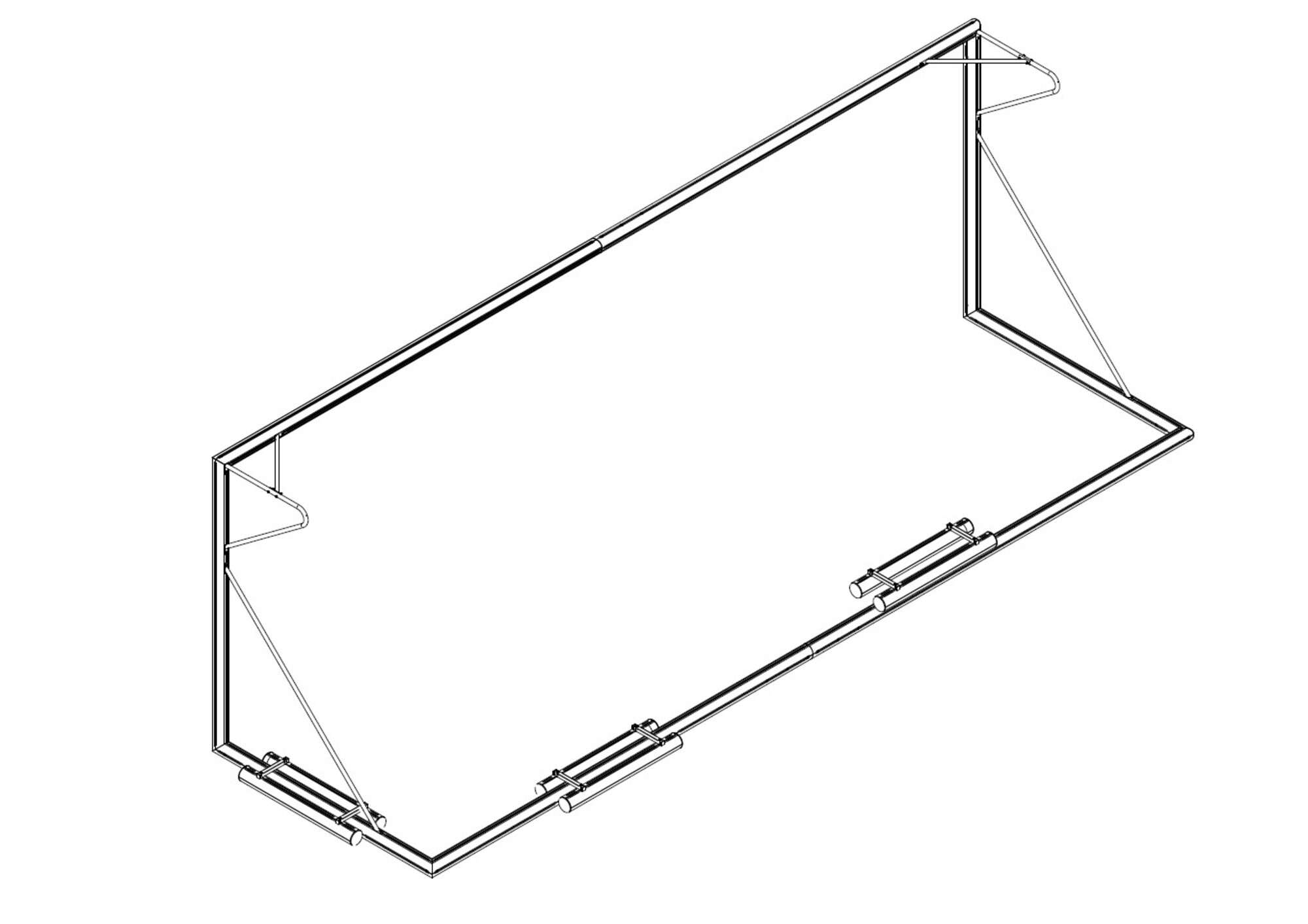 Image du produit : 11-a-side soccer goal - Aluminium - ECO - Reinforced back bar
