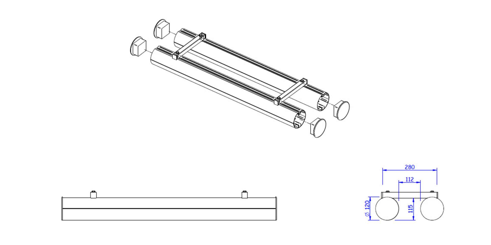 Image du produit : 11-a-side soccer goal - Aluminium - ECO - Reinforced back bar