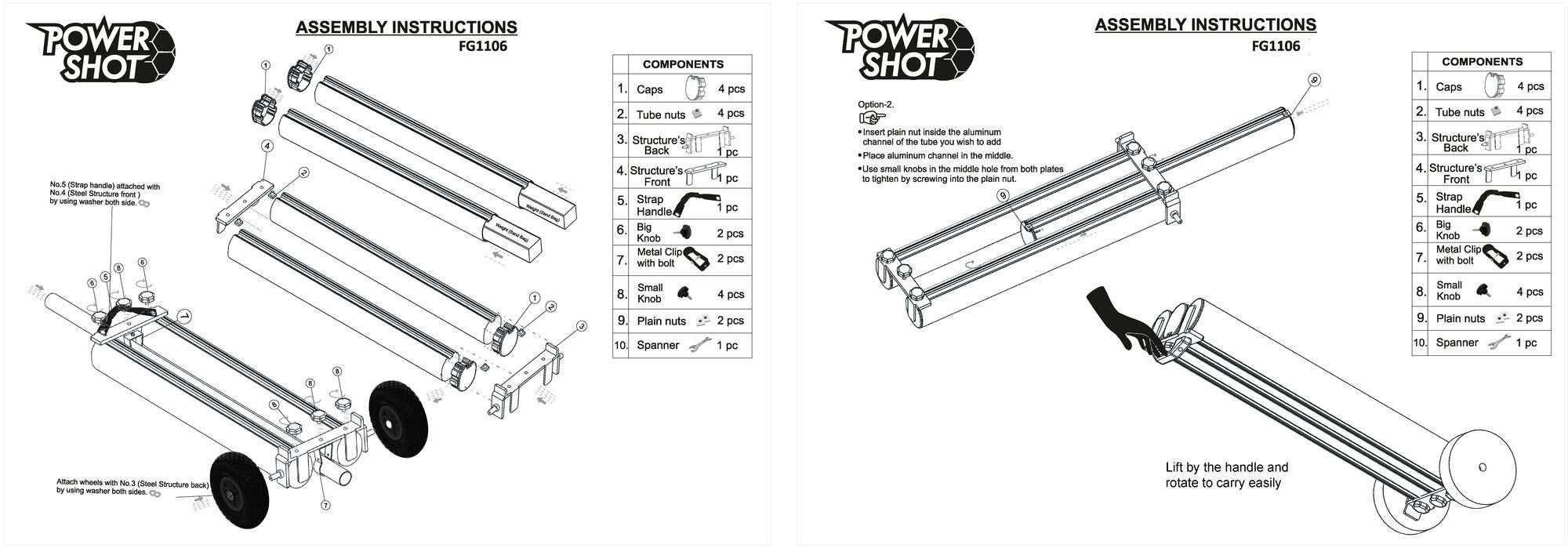 Image du produit : Ballast weights in aluminium for 7-a-side goal