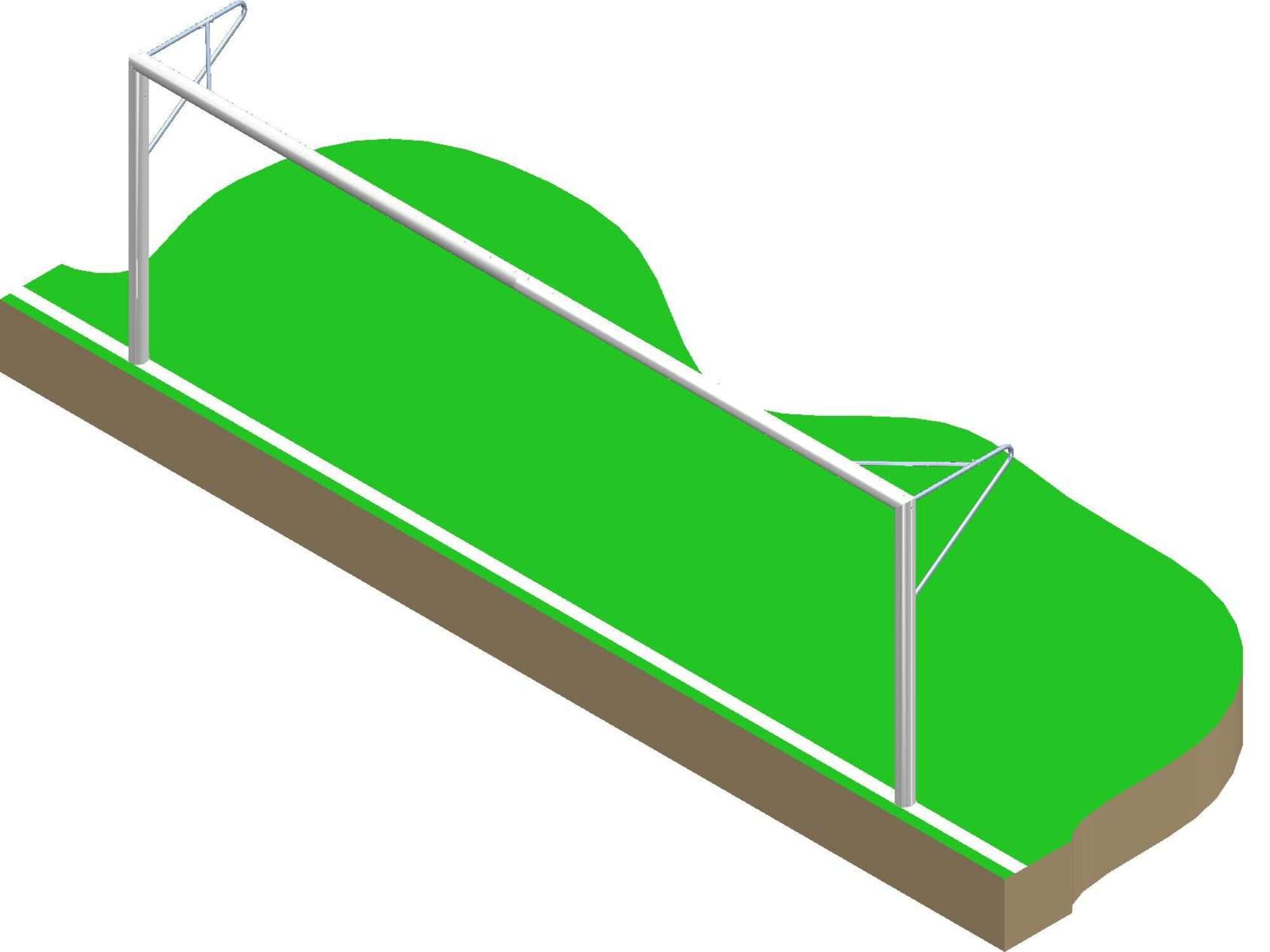 Image du produit : Socketed or Transportable Football Goal 5 x 2 m
