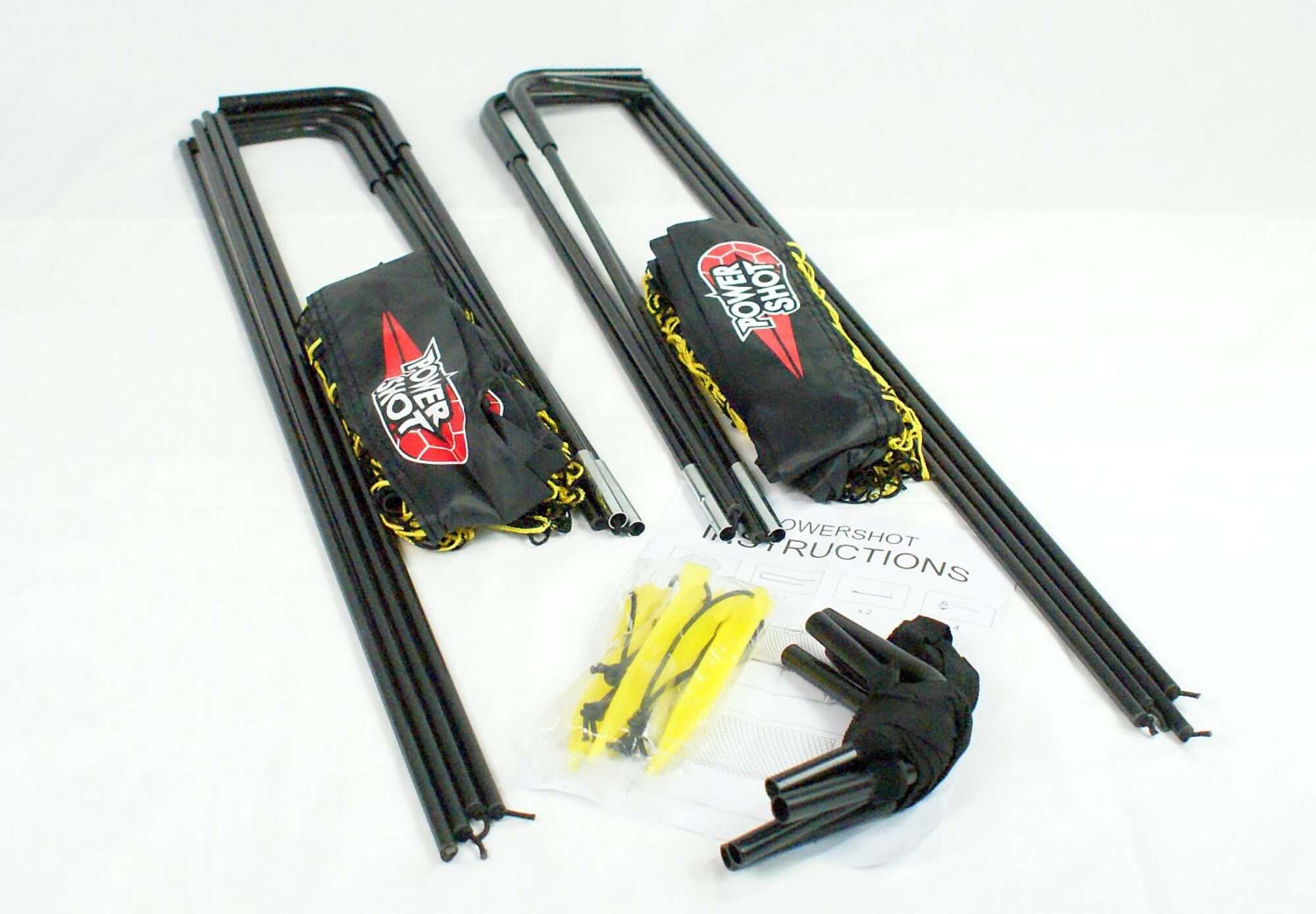 Image du produit : Pair of pop up goals 6' x 4' yellow and black striped