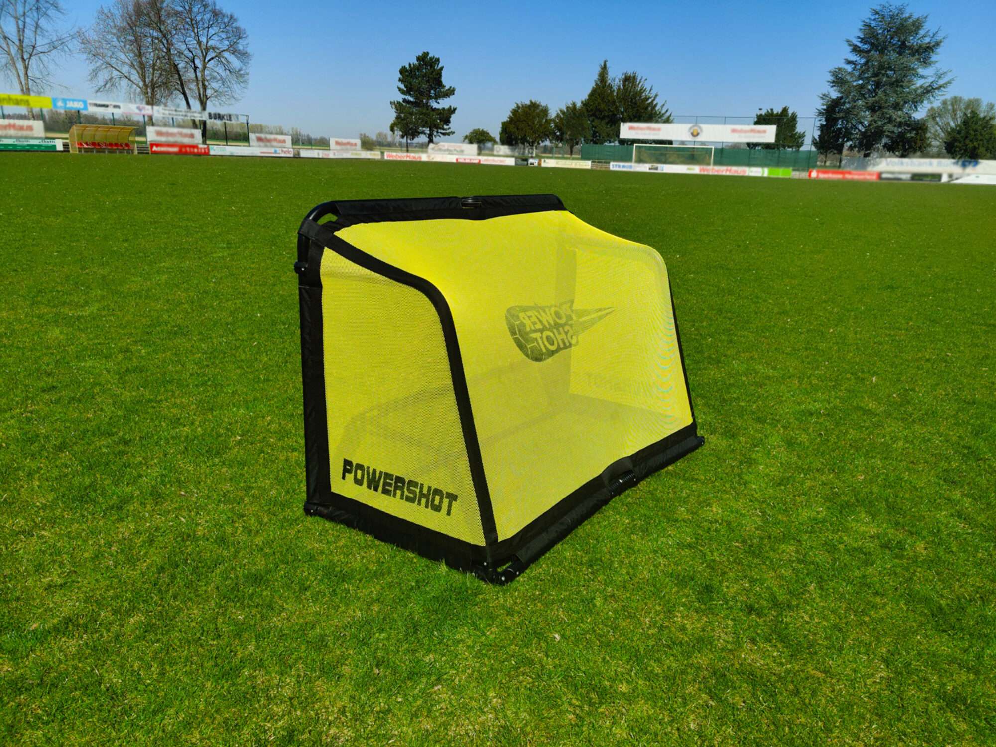Image du produit : Mini aluminium goal foldable 5' x 3.2' (1.5 x 1m) - Yellow/Black