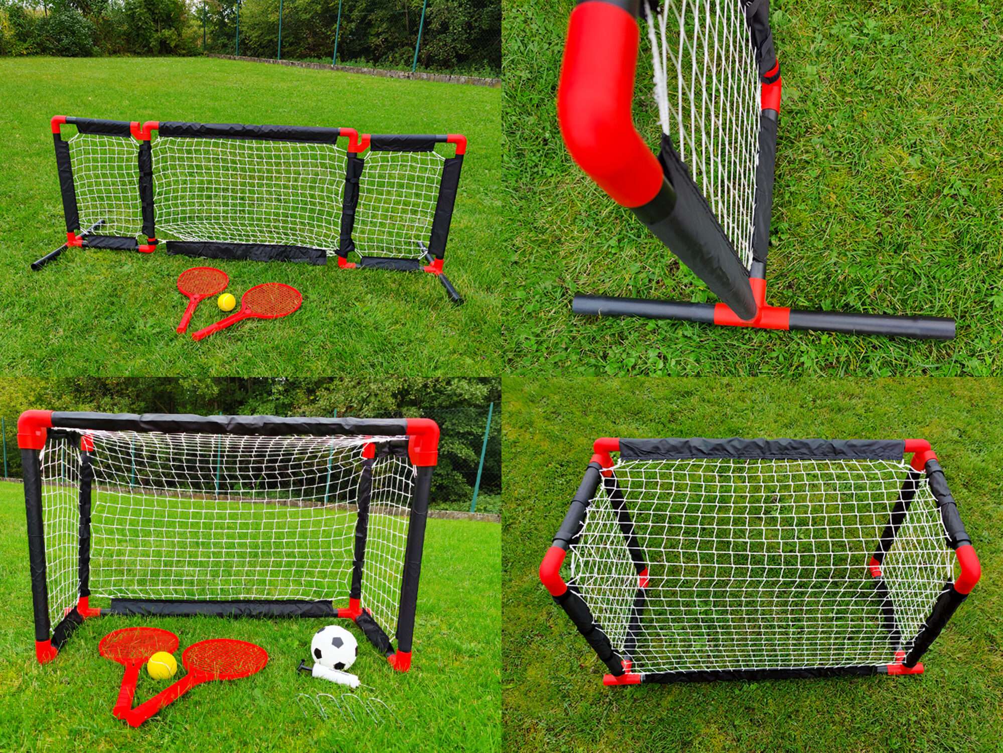 Image du produit : Soccer goal - Tennis net - 2 in 1 - 90 x 60 cm