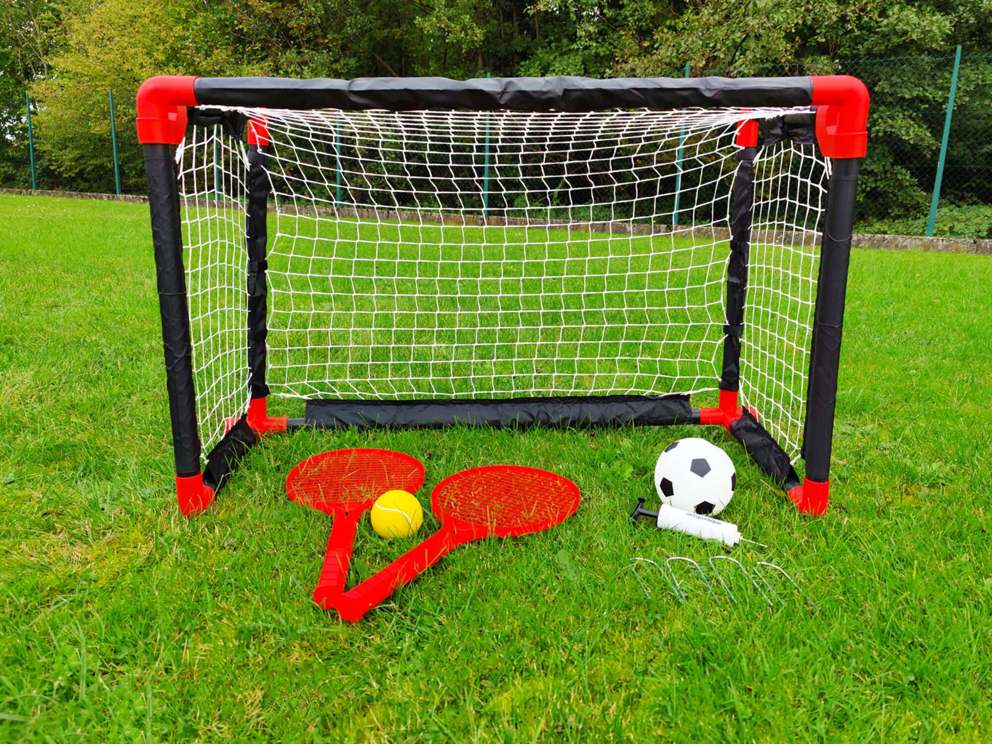 Image du produit : Soccer goal - Tennis net - 2 in 1 - 90 x 60 cm